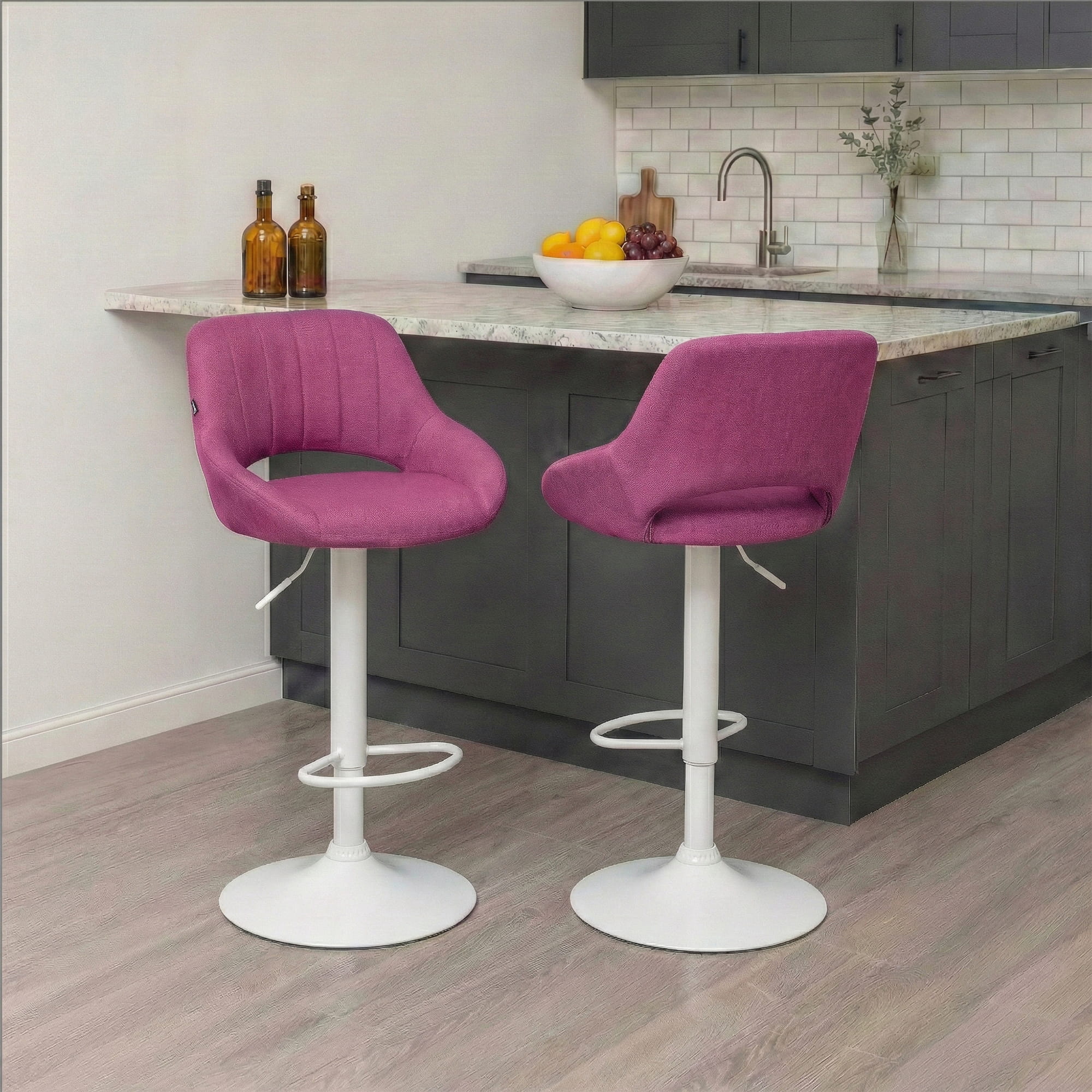 Tabouret de bar Milet en tissu