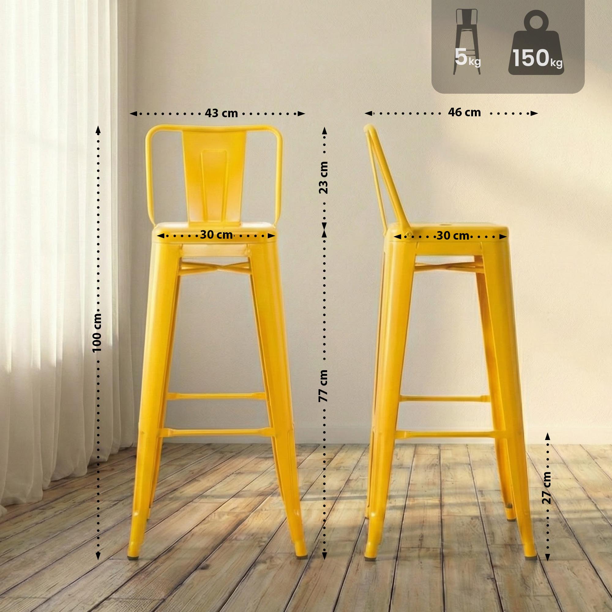 Lot de 4 tabourets de bar Mason