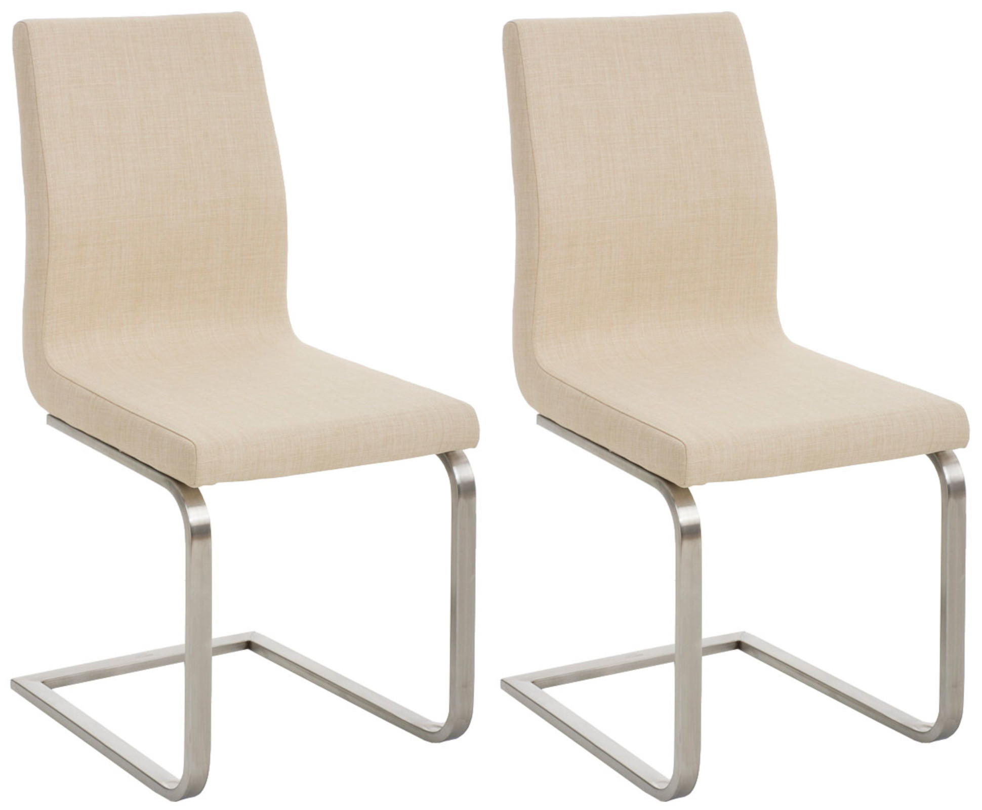 Lot de 2 chaises de salle a manger Belfort en tissu