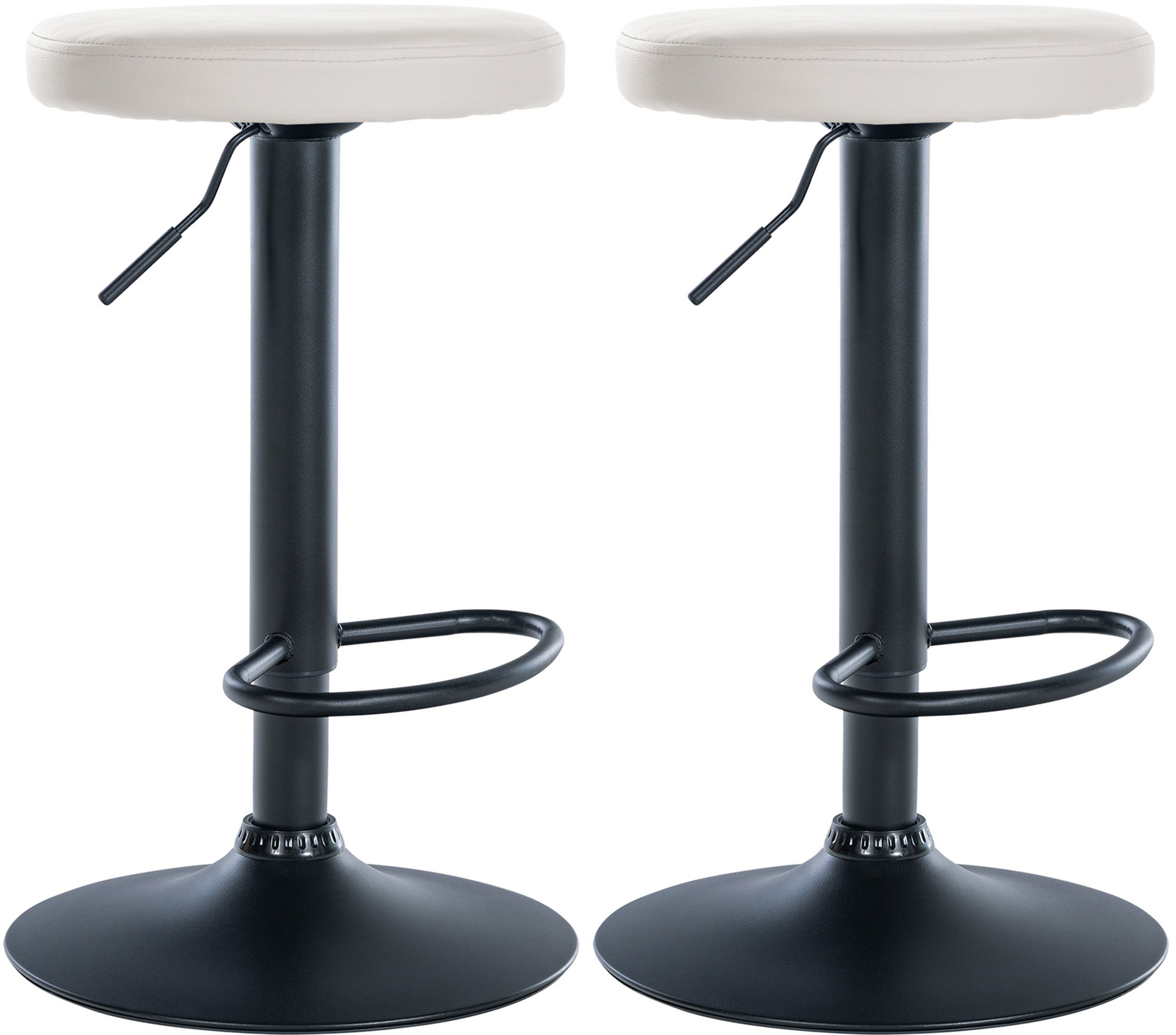 Lot de 2 tabourets de bar Ponte en similicuir
