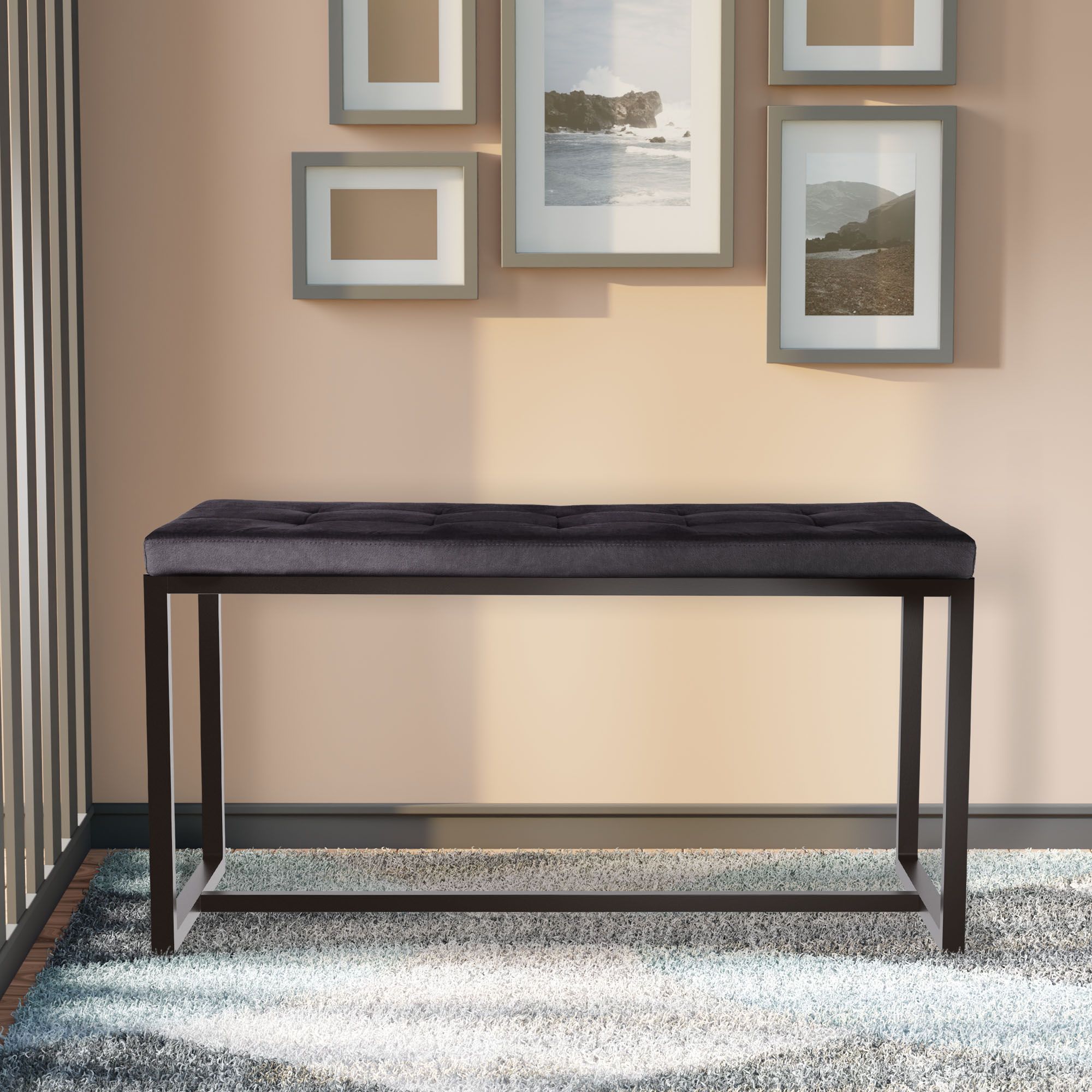 Banc Barci avec structure noire