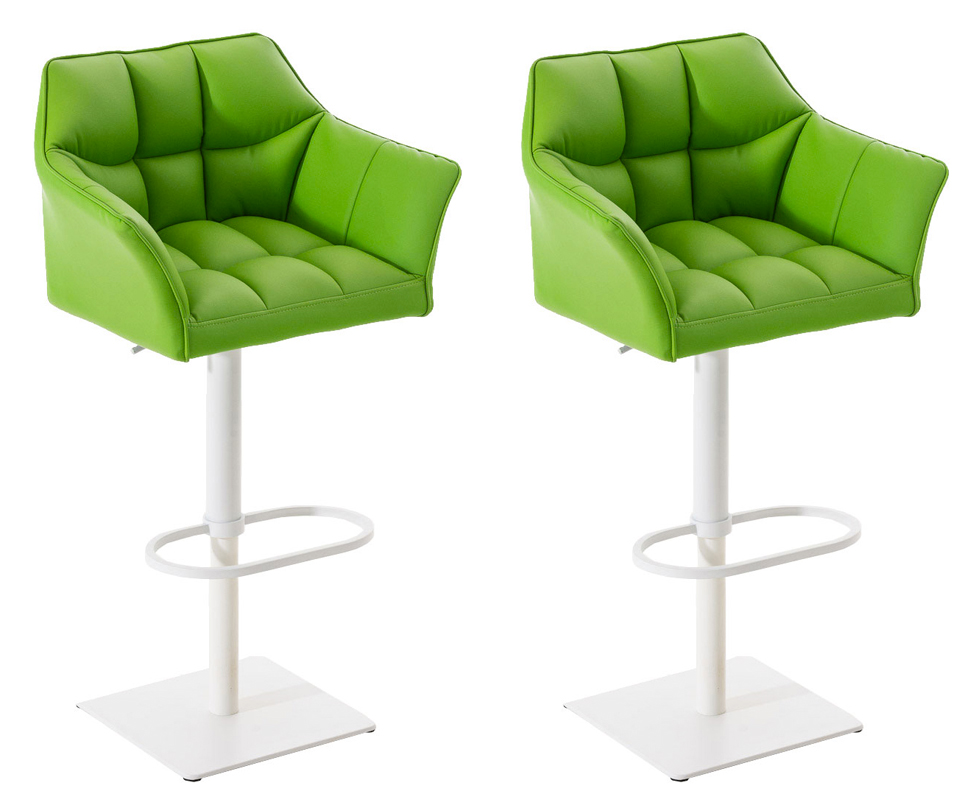 Lot de 2 tabourets de bar Damaso en similicuir