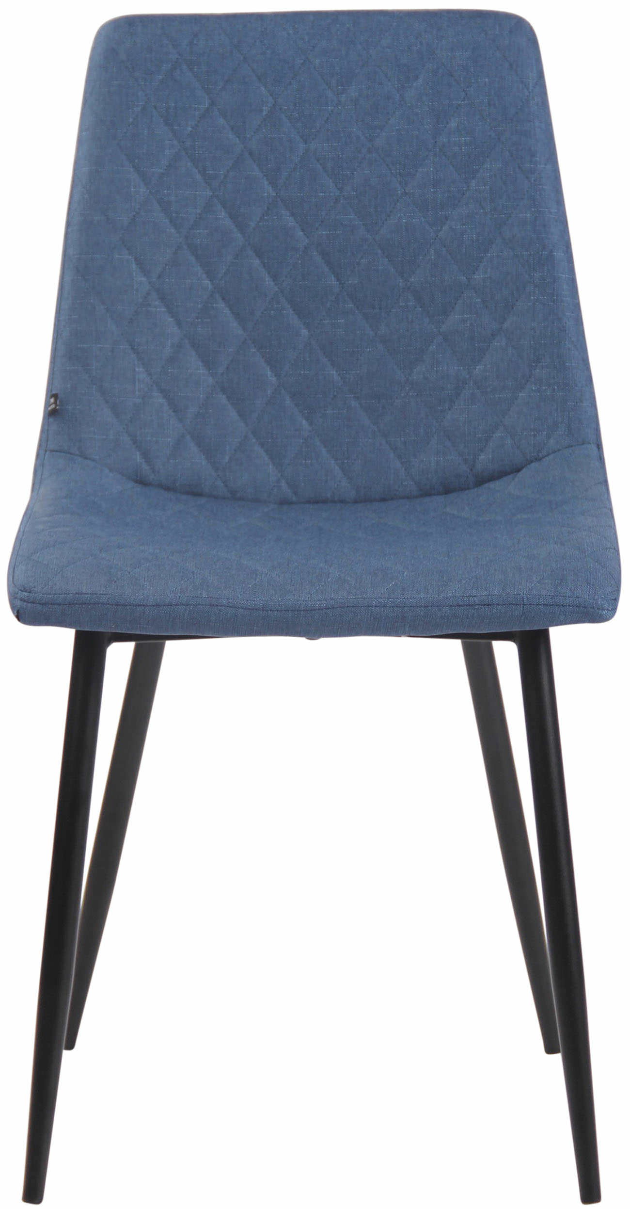 Lot de 4 chaises de salle à manger Telde en tissu avec Piètement en Métal noir mat