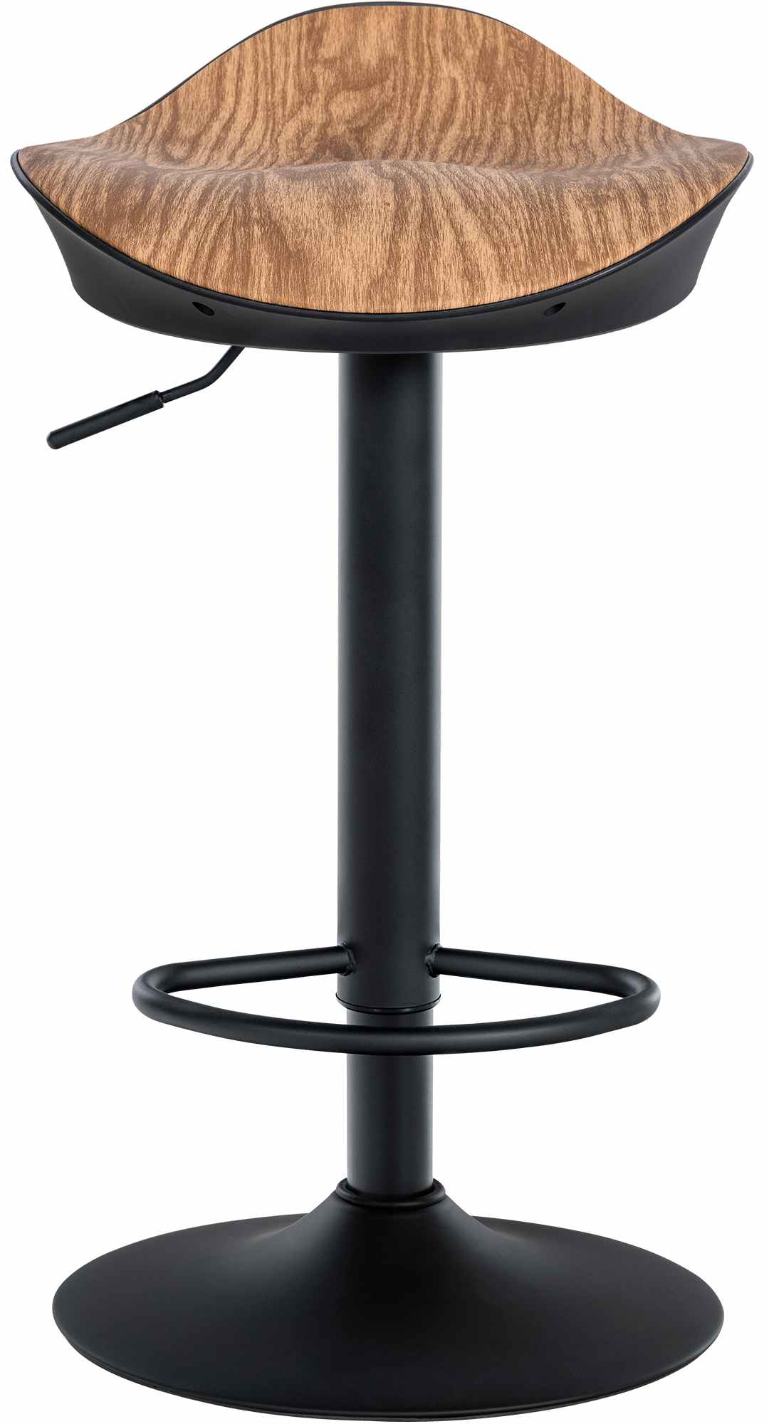 Tabouret de bar Alisson en similicuir avec pied trompette