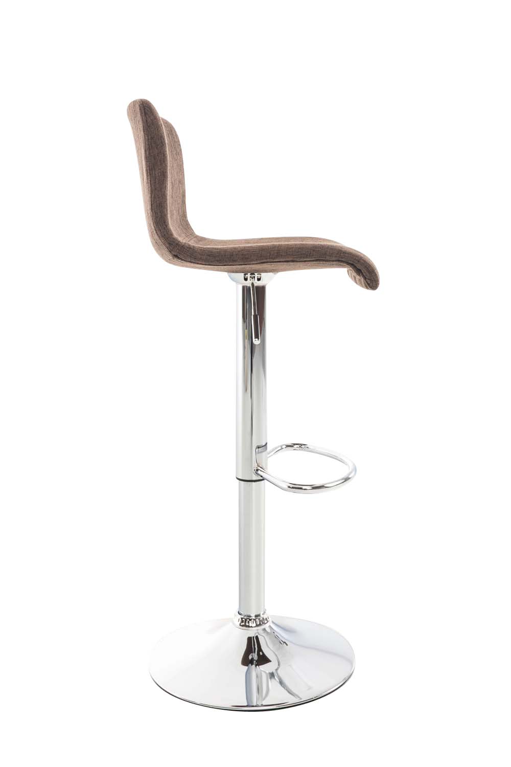 Lot 2 tabourets de bar Hover tissu hauteur réglable Piètement Métal chromé