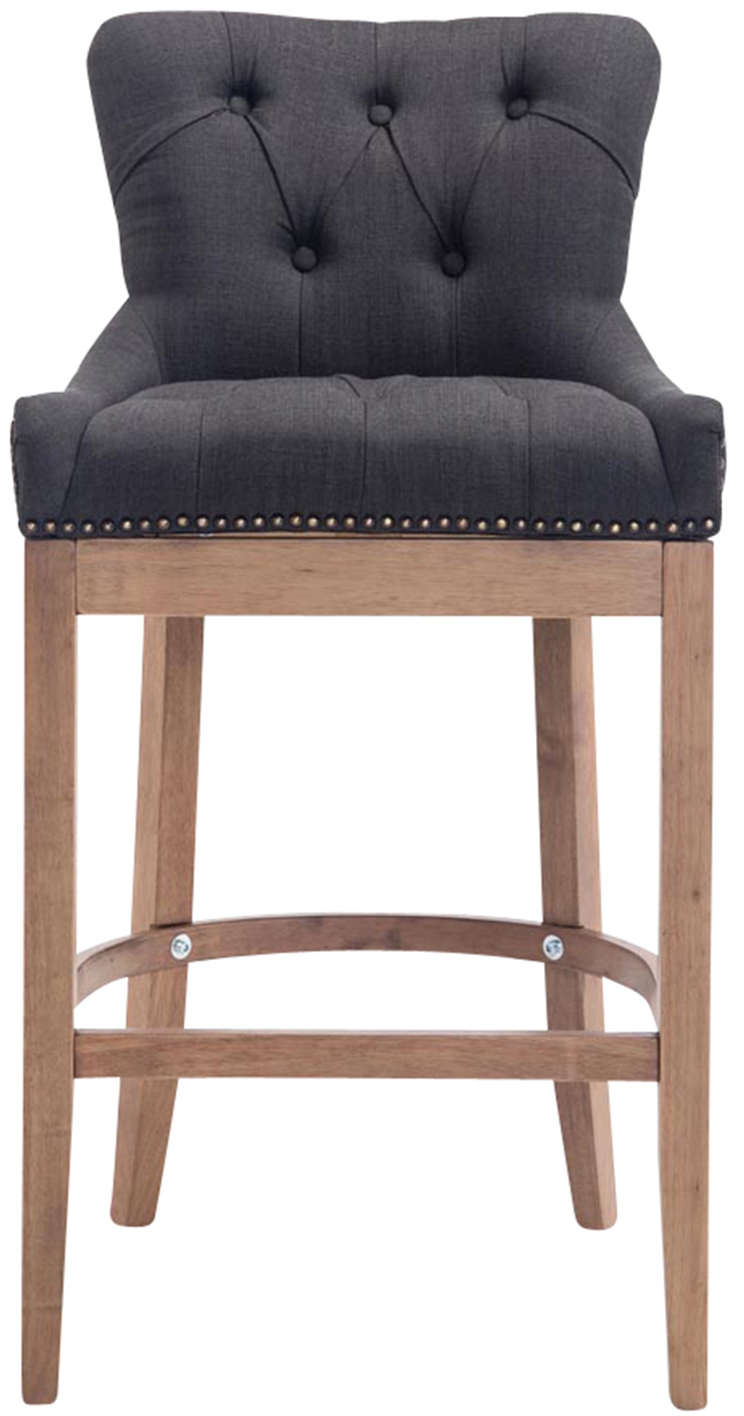 Tabouret de bar Lakewood tissu Piètement antique clair