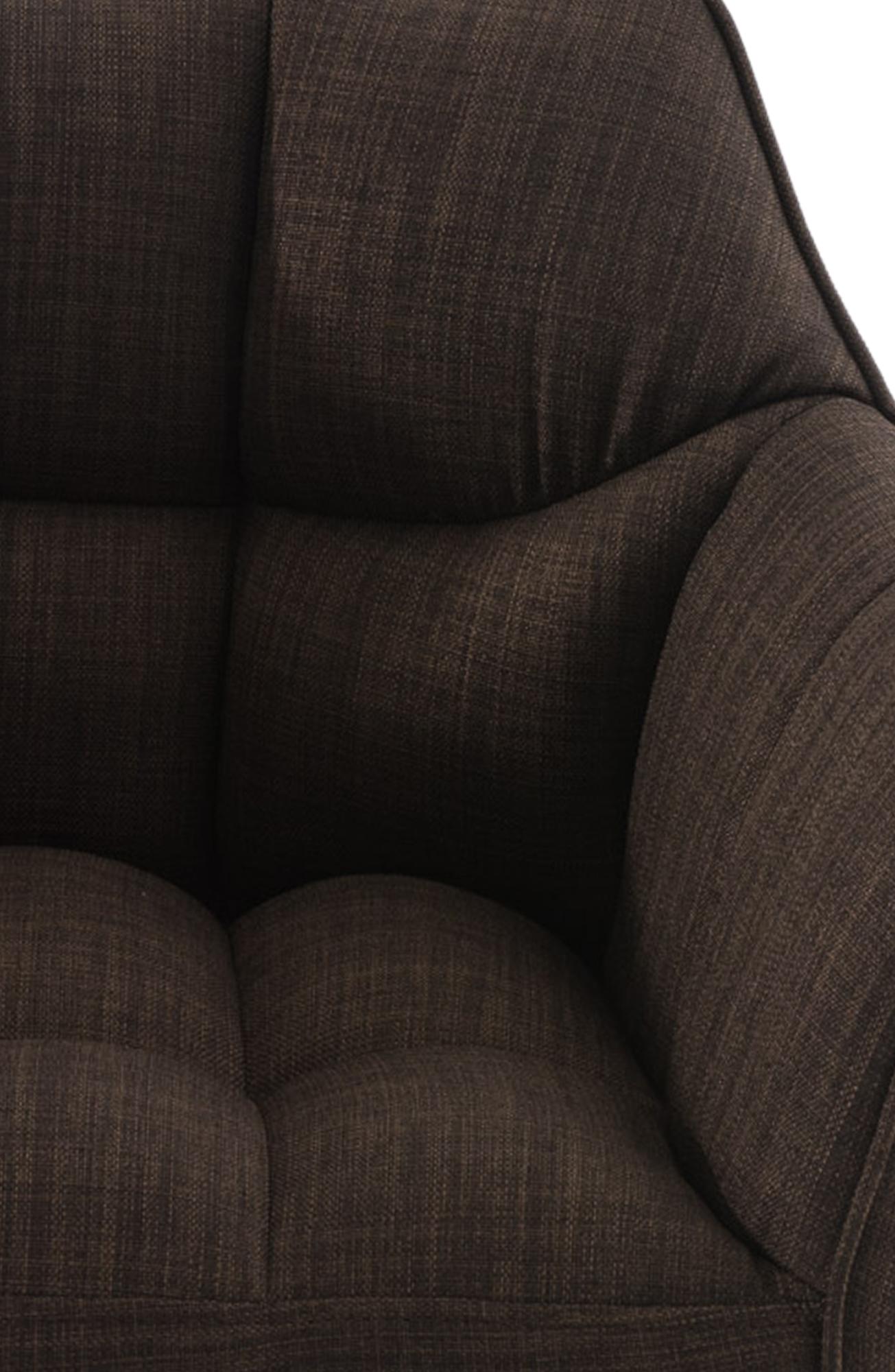 Lot de 2 tabourets de bar Damaso en tissu avec piètement à quatre pieds