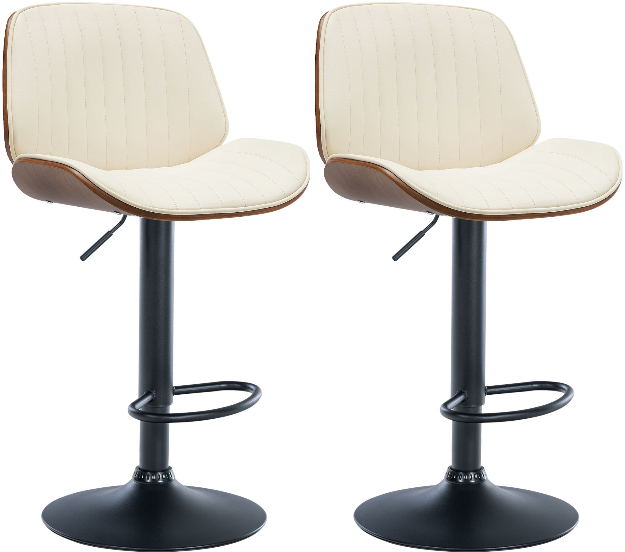Lot de 2 tabourets de bar Nova en similicuir