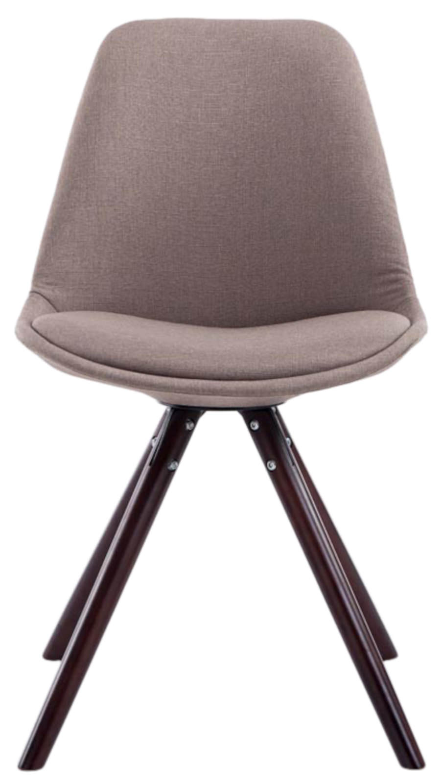 Lot de 4 Chaises de salle à manger Toulouse Tissu Pieds ronds bois