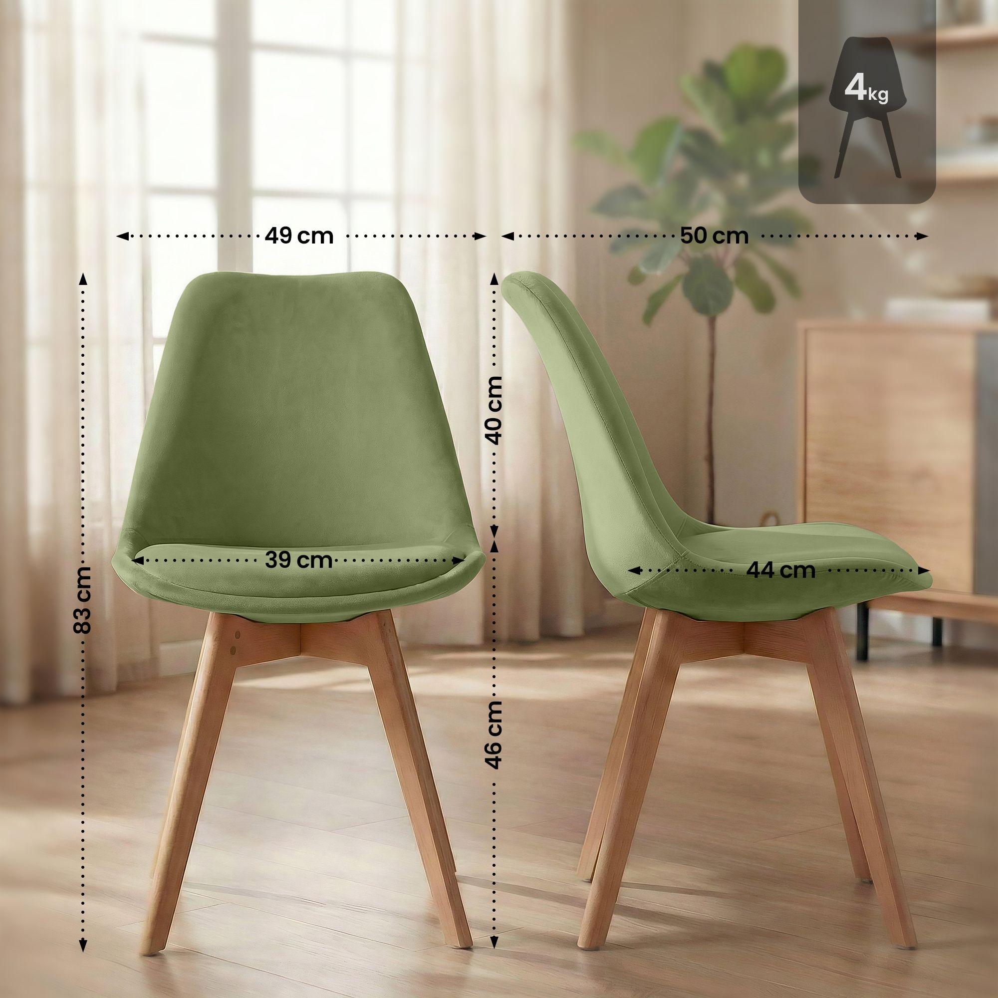 Chaise de salle à manger Linares : design élégant et confortable pour vos repas en famille ou entre amis