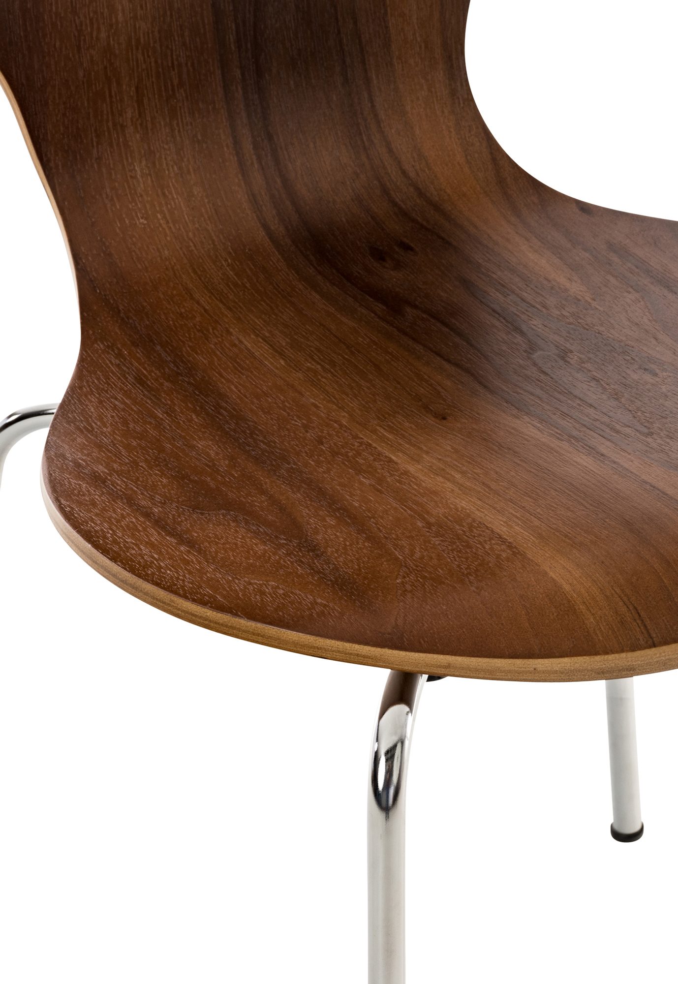 Chaise de visiteur Diego en bois Noyer