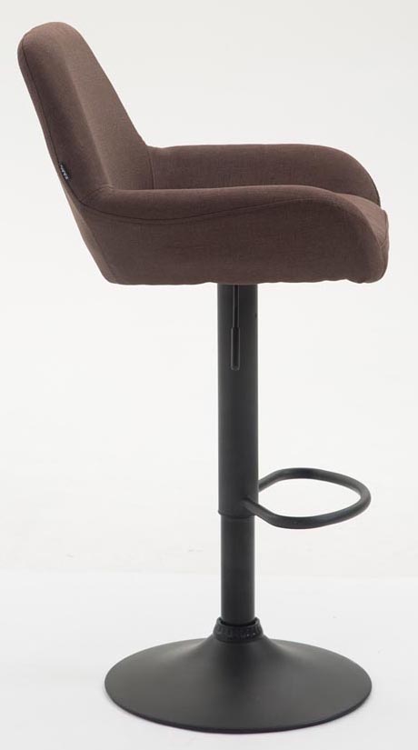 Tabouret de bar Braga tissu avec pied en métal