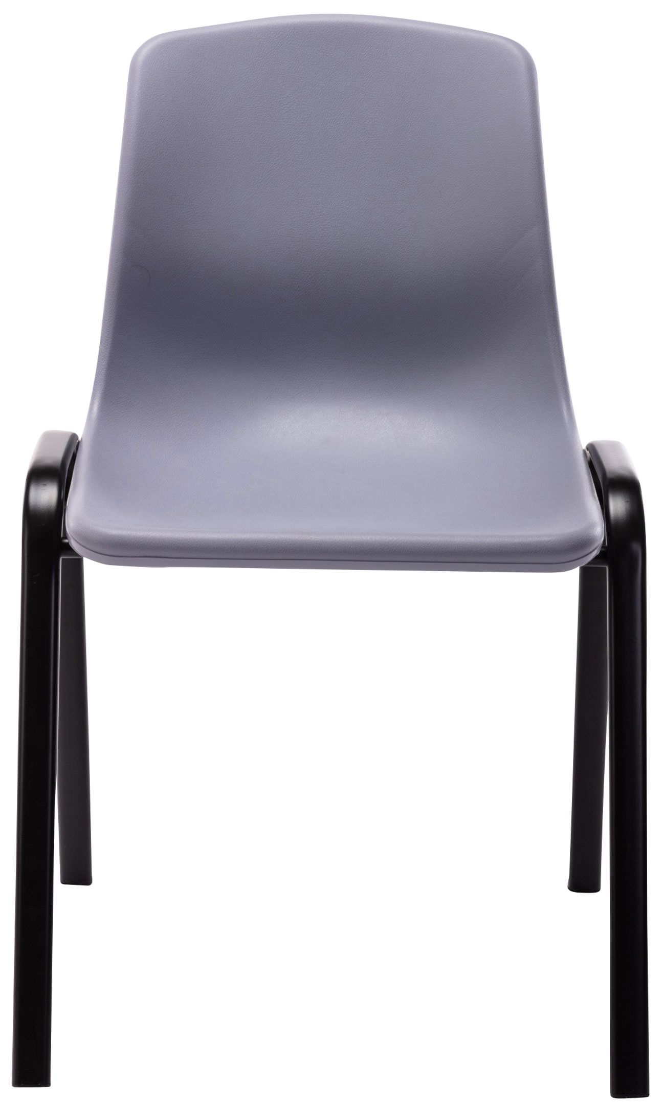 Lot de 4 chaises empilables Nowra avec assise en plastique et Pieds en métal noir mat