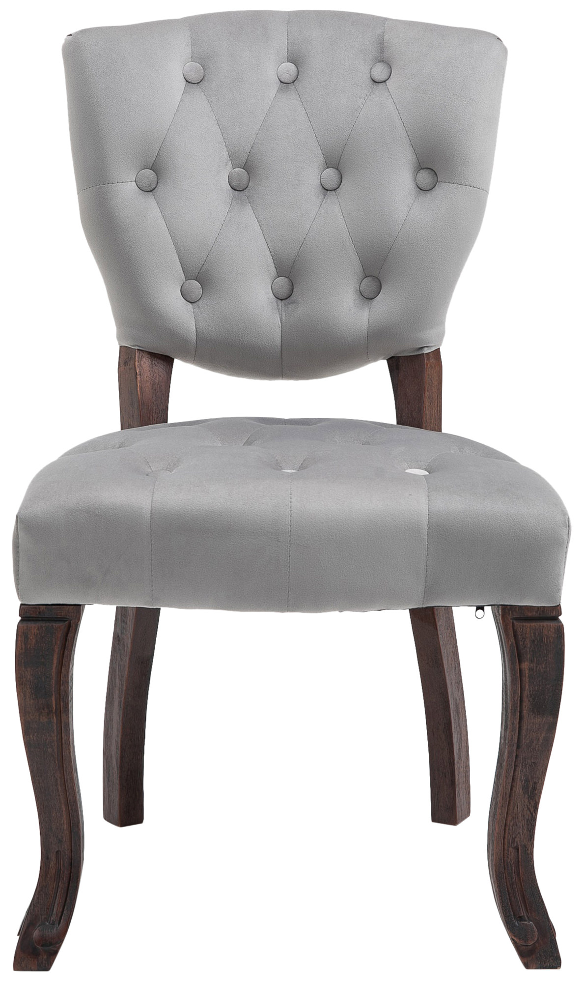 Chaise de salle à manger Elysa en Velours Piètement en bois de caoutchouc