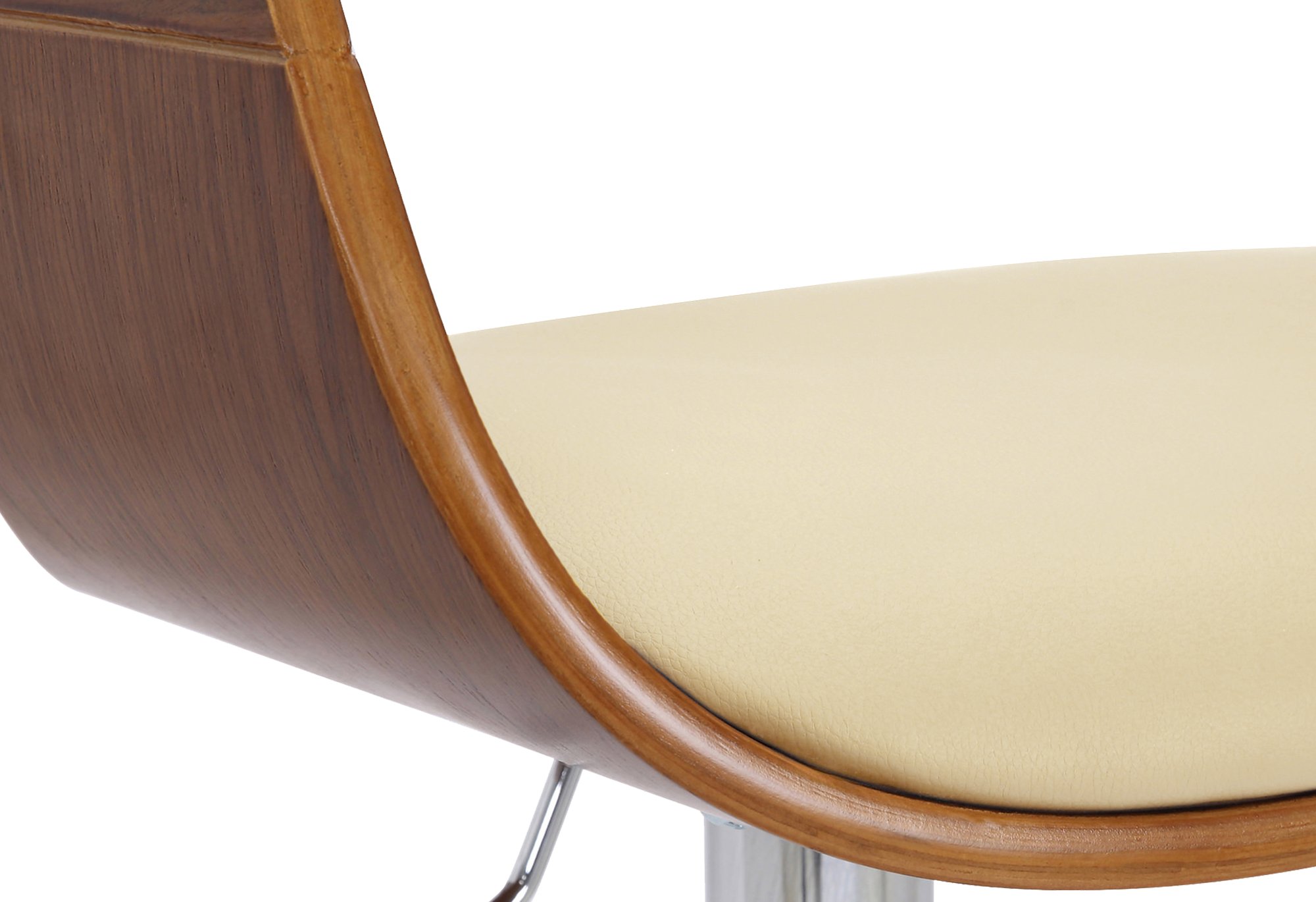 Tabouret de bar Kingston avec Coque en bois Assise en similicuir