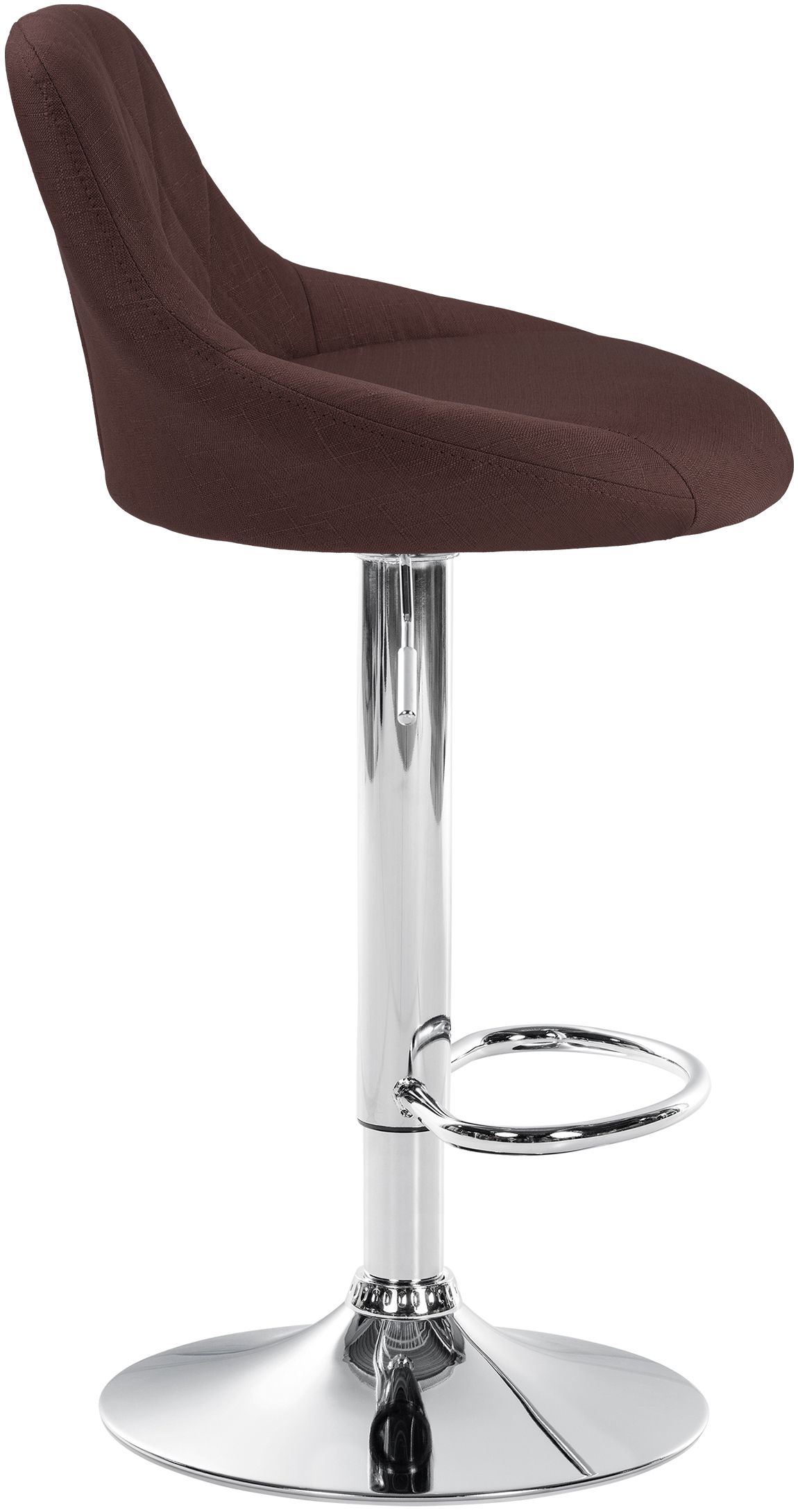Tabouret de bar Lazio en Tissu Hauteur réglable siège pivotant