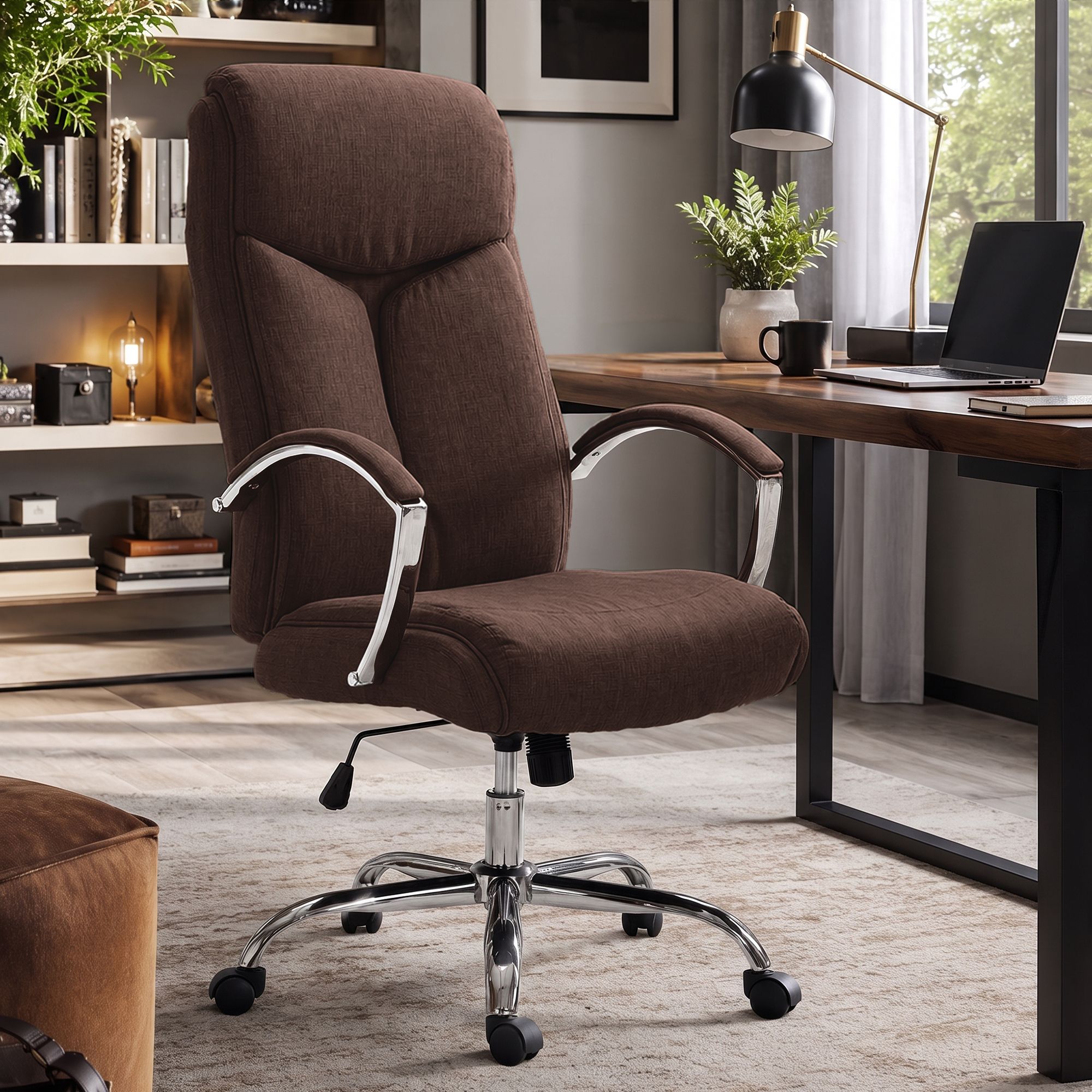 Chaise de bureau Arlen en tissu