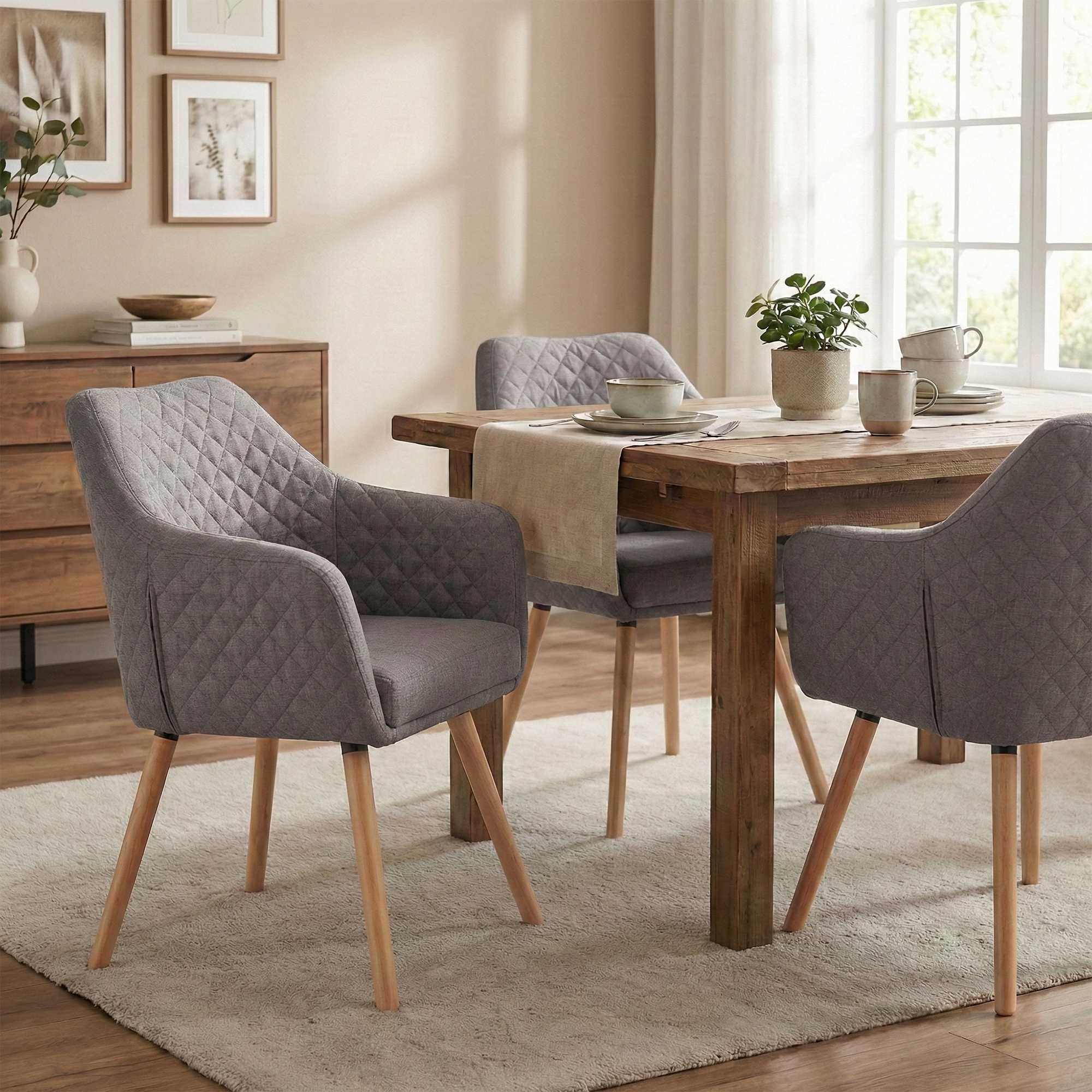 Chaise de salle à manger Gent en tissu
