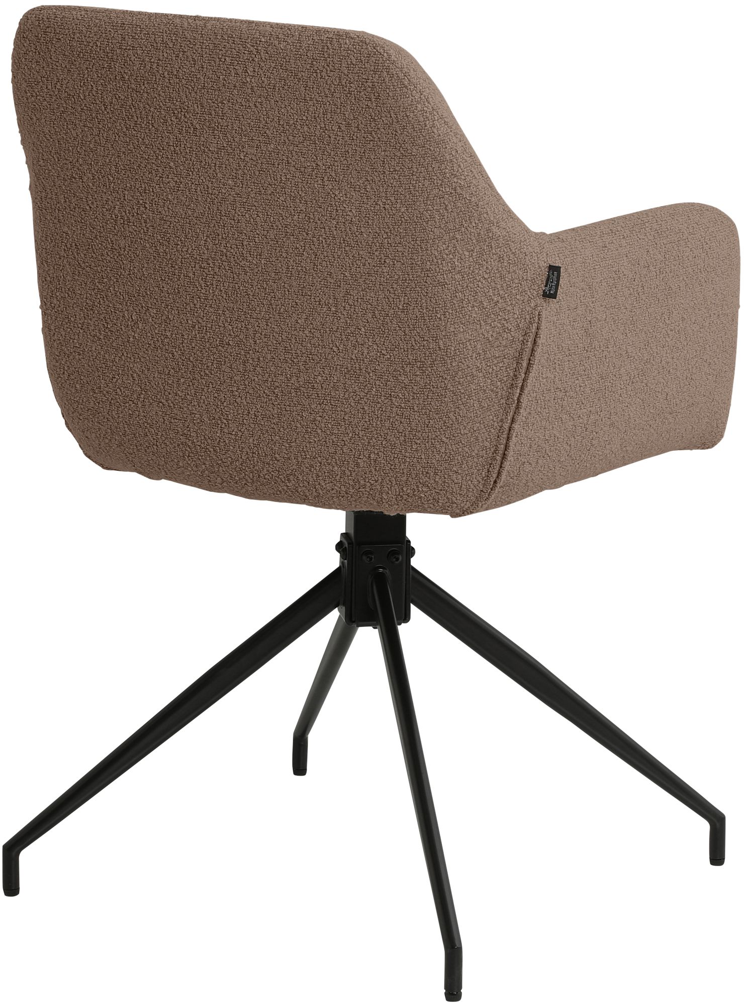 Chaise de salle a manger Merlinda en tissu teddy