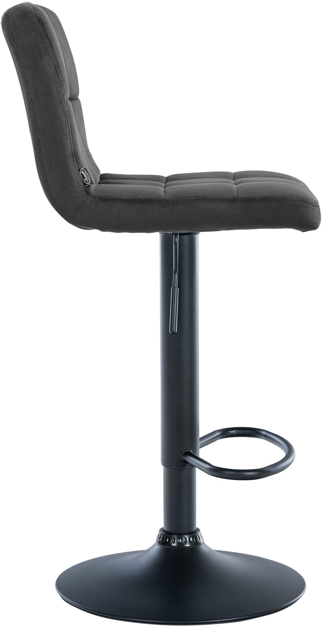 Lot de 2 tabourets de bar Peru velours