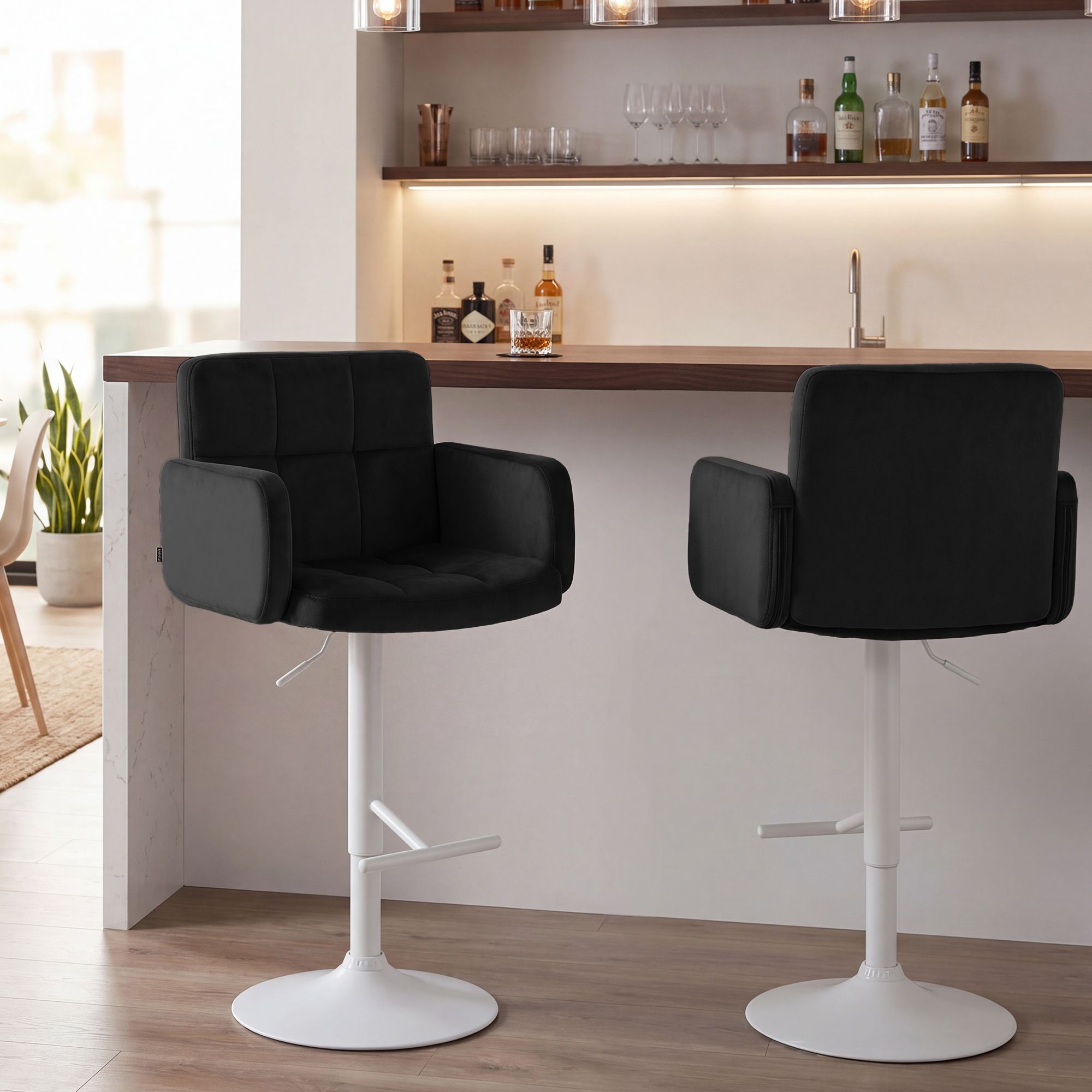 Tabouret de Bar Los Angeles en Velours