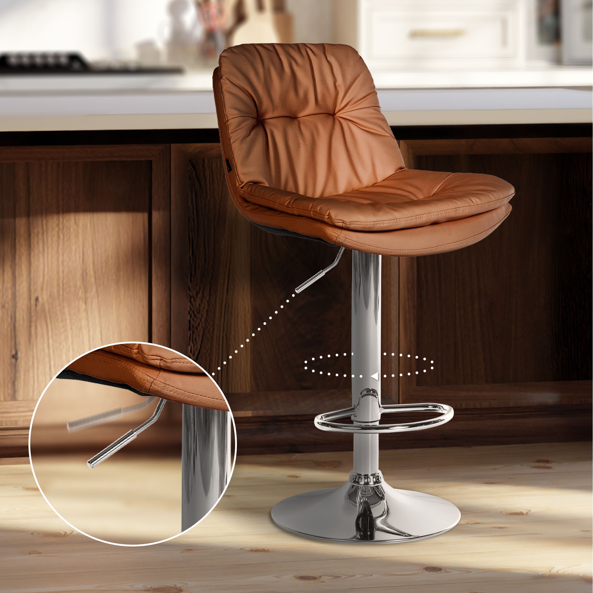 Tabouret de bar Laurel similicuir