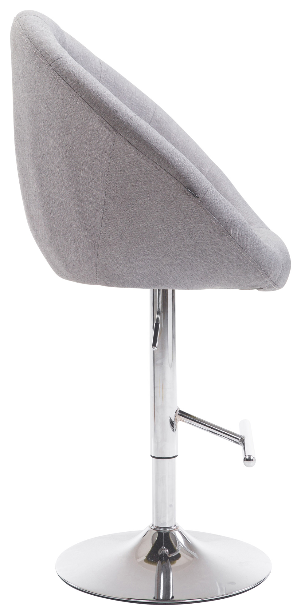 Tabouret de bar London V2 en tissu avec Pied et Repose-pieds en métal