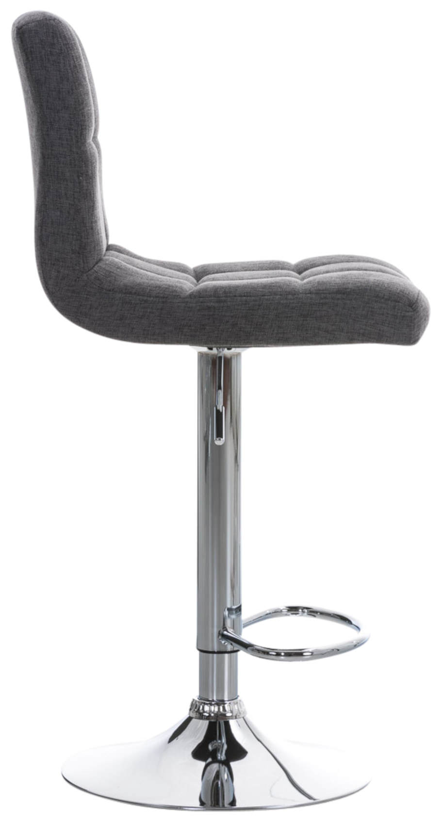 Lot de 2 Tabourets de bar Peru en Tissu Piètement Métal Pivotant et Ajustable