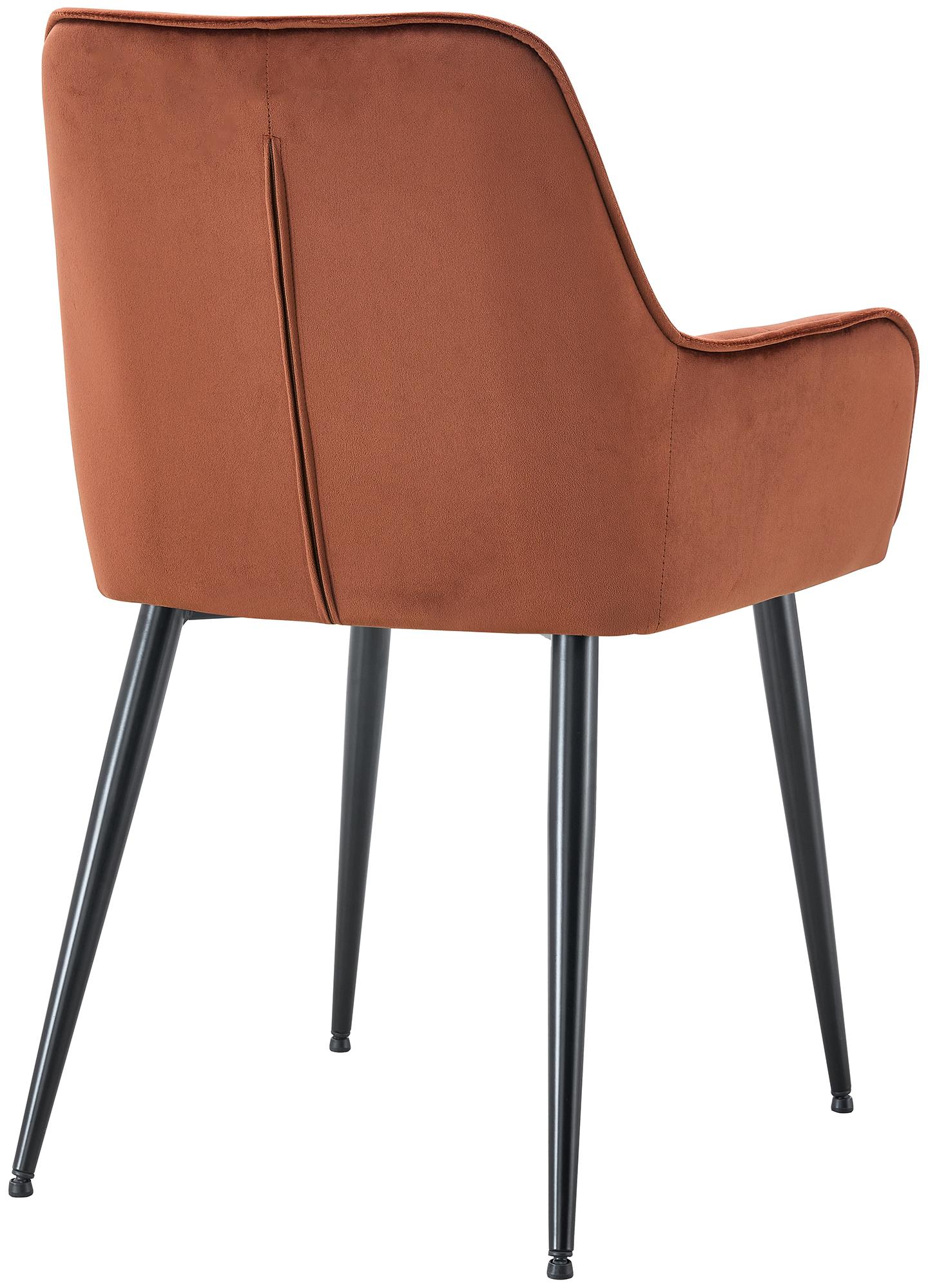 Chaise de salle à manger Ferndale revêtement en velours