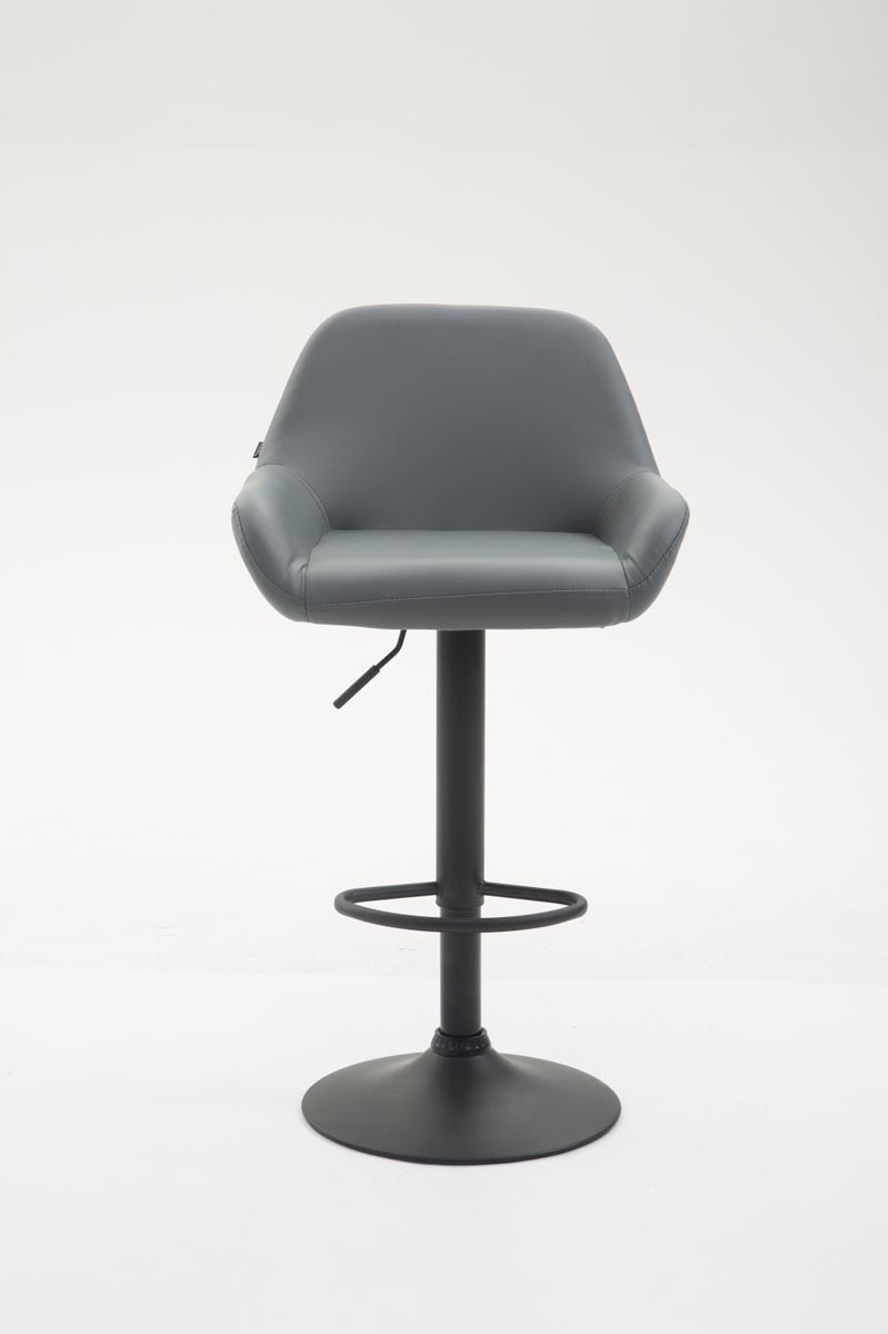 Tabouret de bar Braga similicuir avec pied en métal