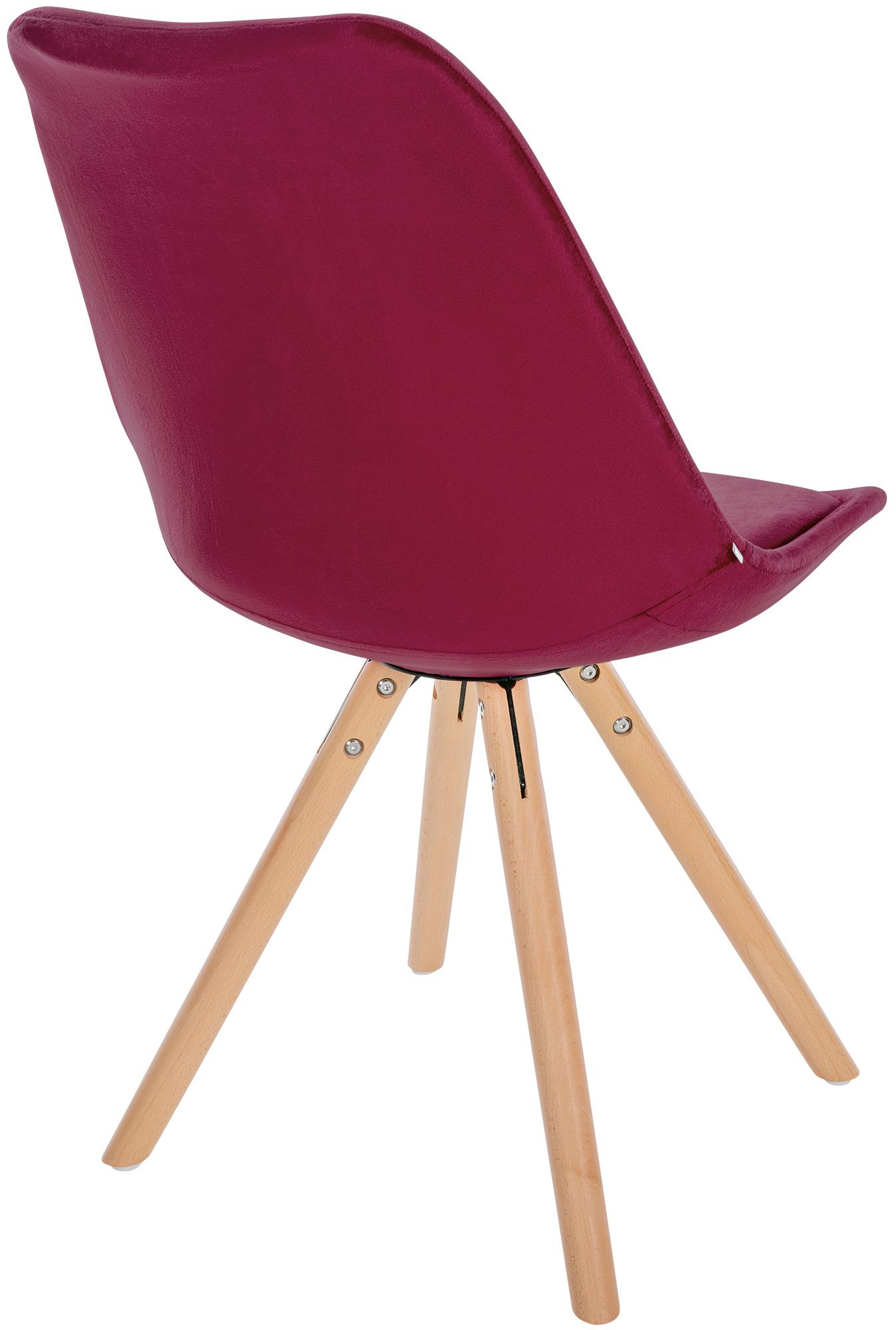 Chaise de salle à manger Sofia en velours avec Pieds en bois