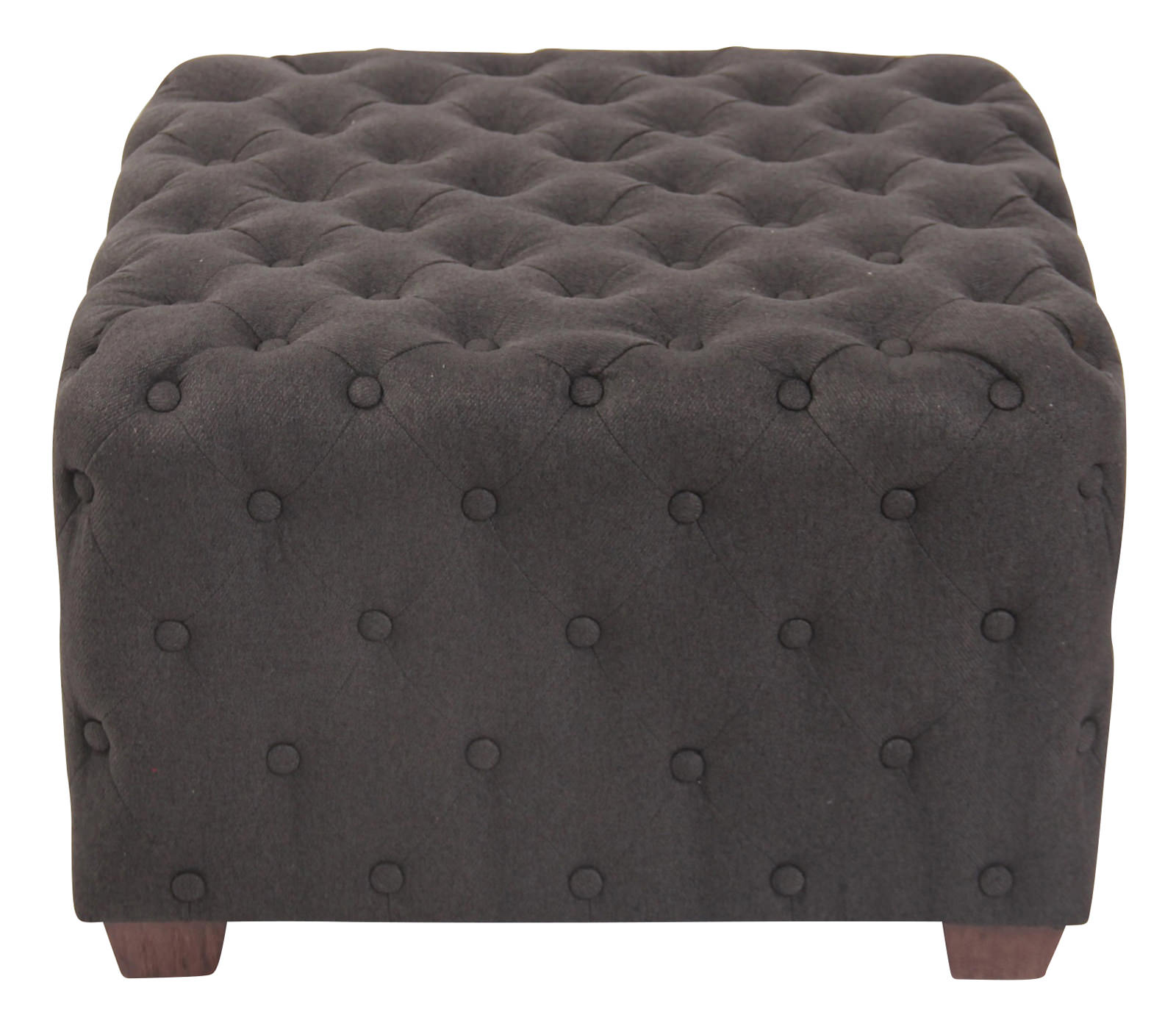Tabouret bas cubique Nimes en Tissu
