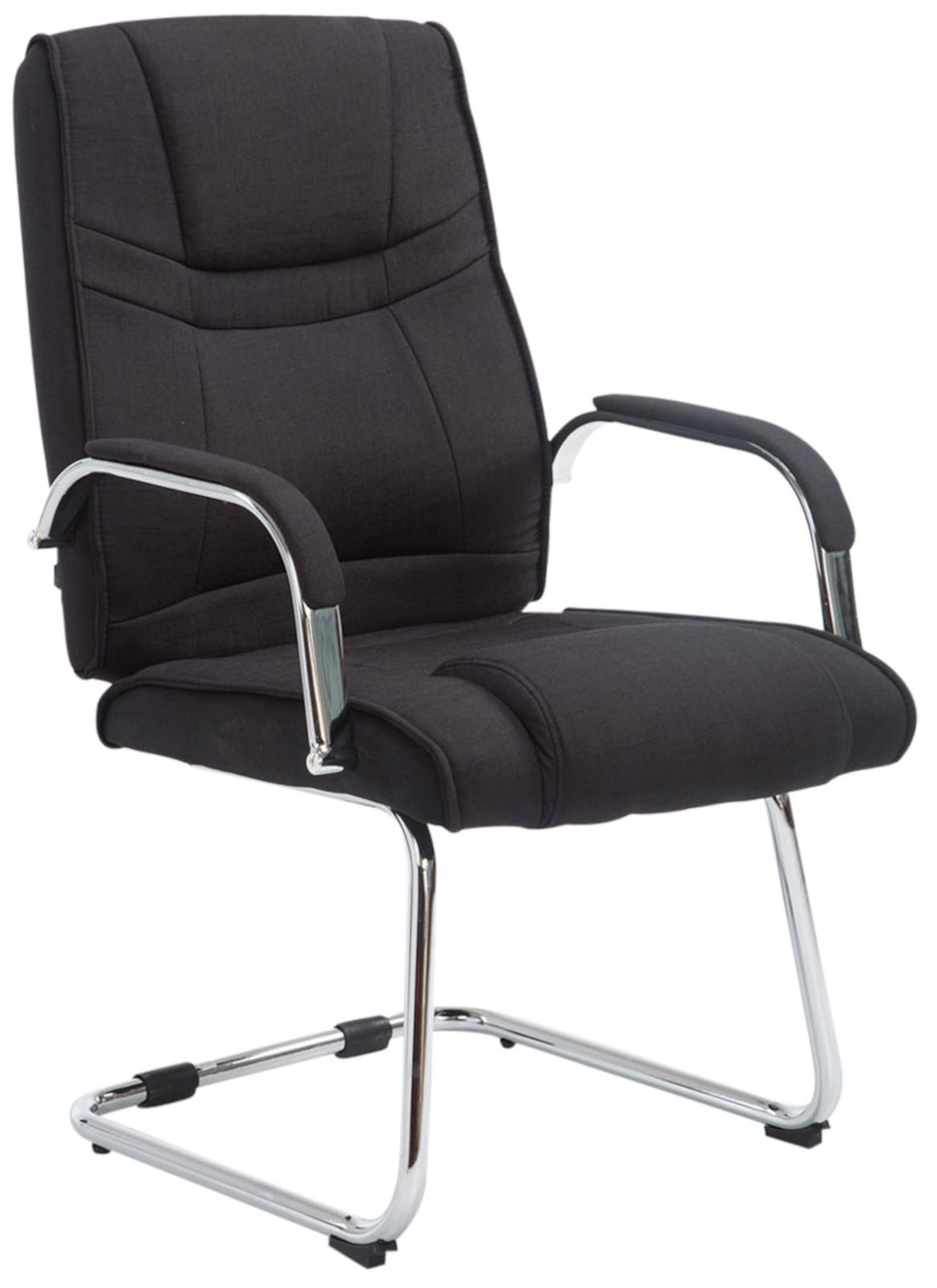 Lot de 2 Chaises Cantilever Attila en tissu avec accoudoirs