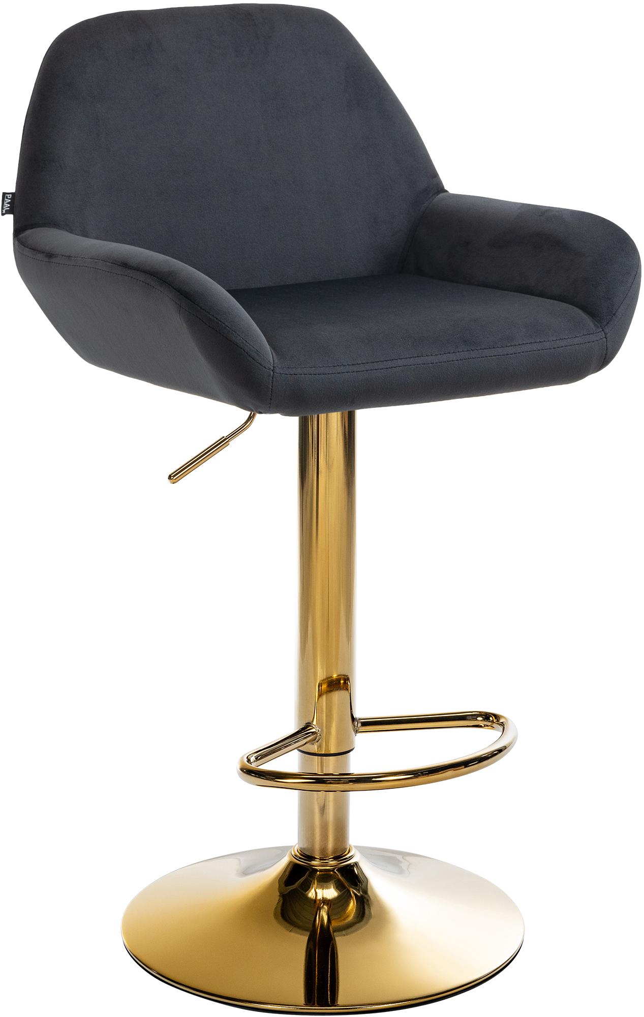 Tabouret de bar Braga or velours