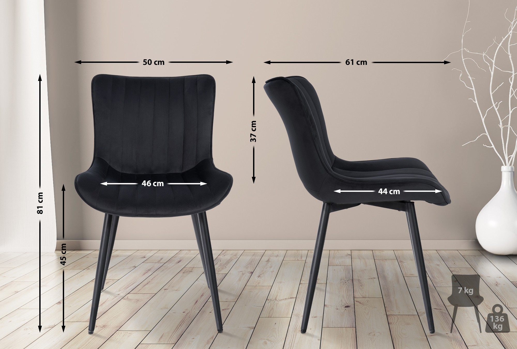 Lot de 2 chaises Largo
