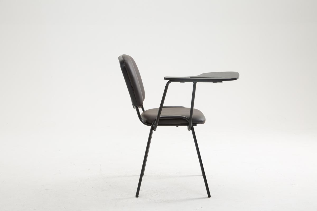 Chaise Ken en similicuir avec tablette rabattable
