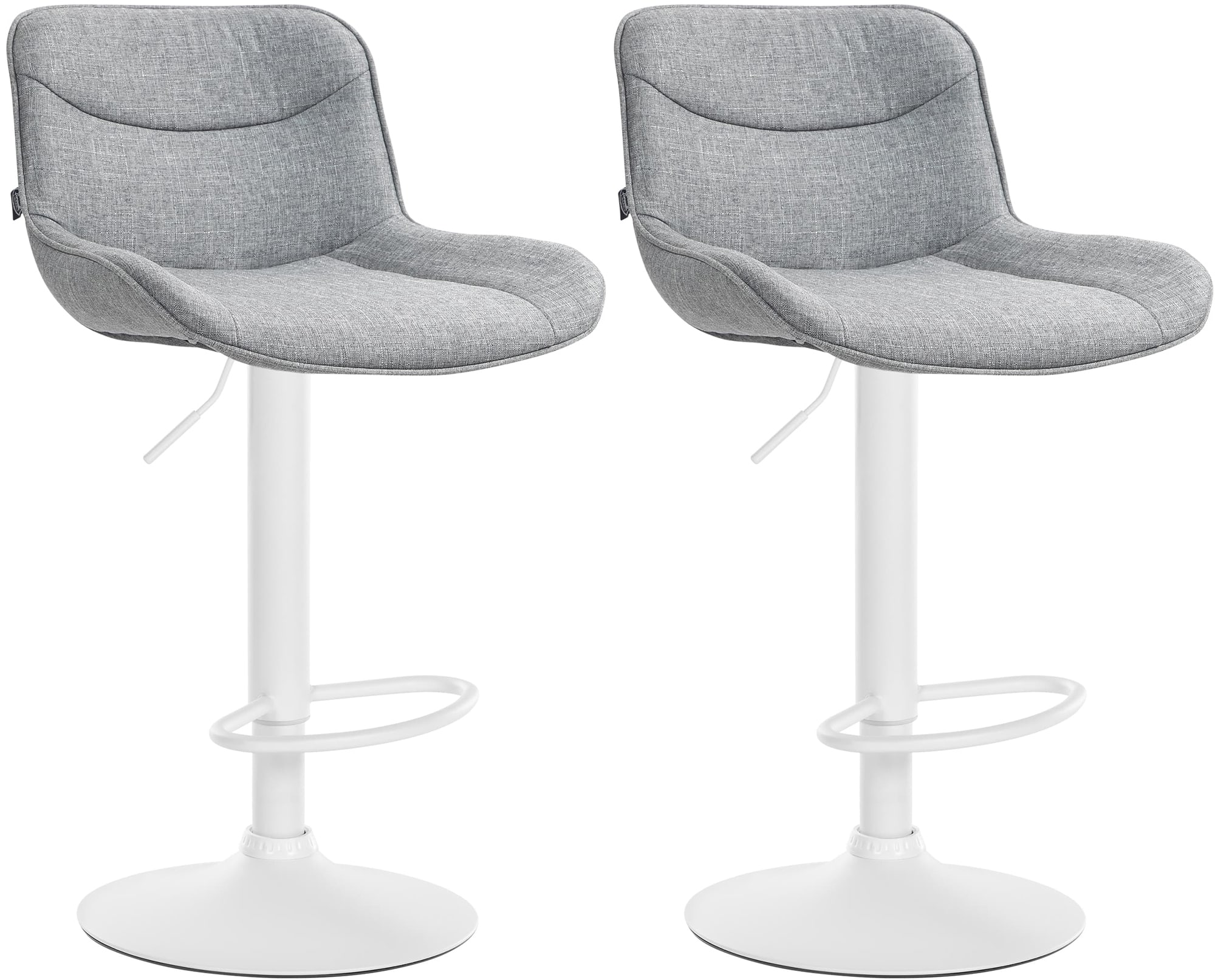 Lot de 2 tabourets de bar Vonore tissu