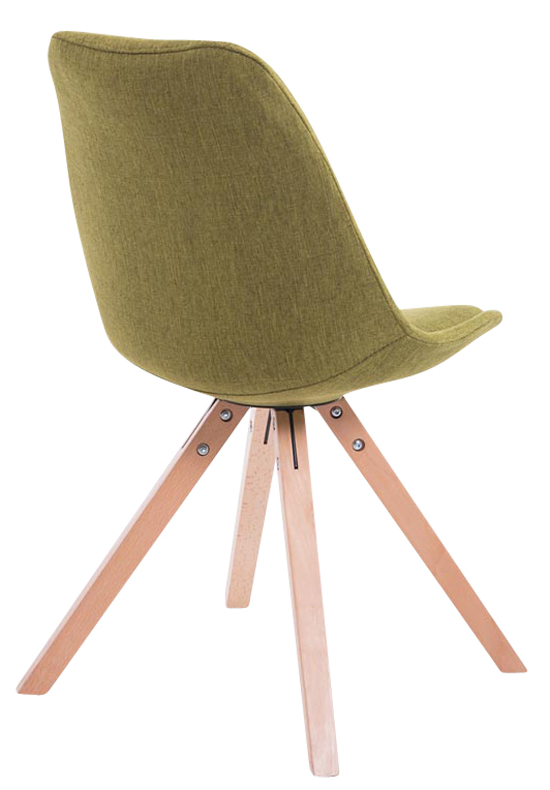 Lot de 4 Chaises de salle à manger Toulouse Tissu Pieds carrés bois