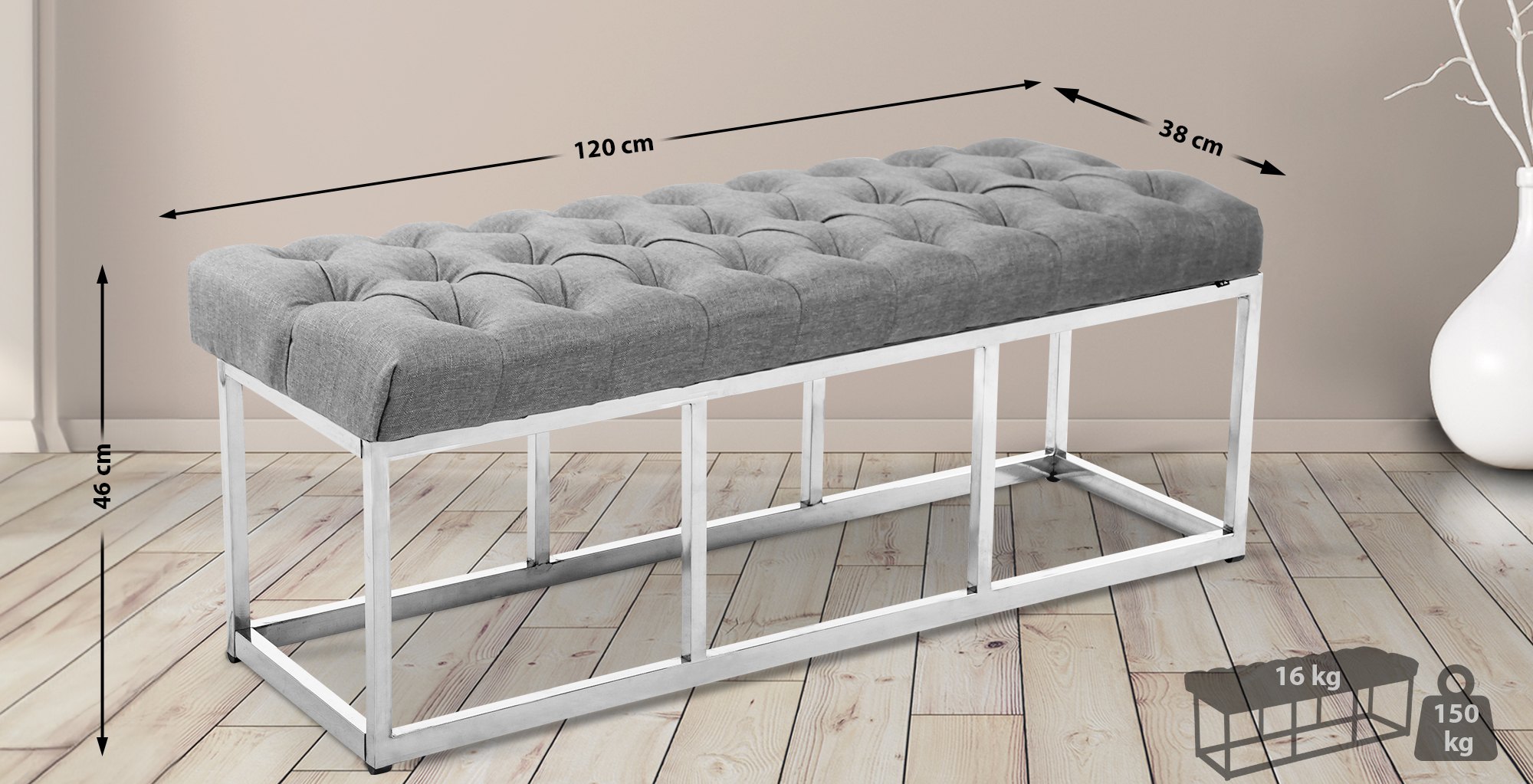 Banc Amun E en tissu