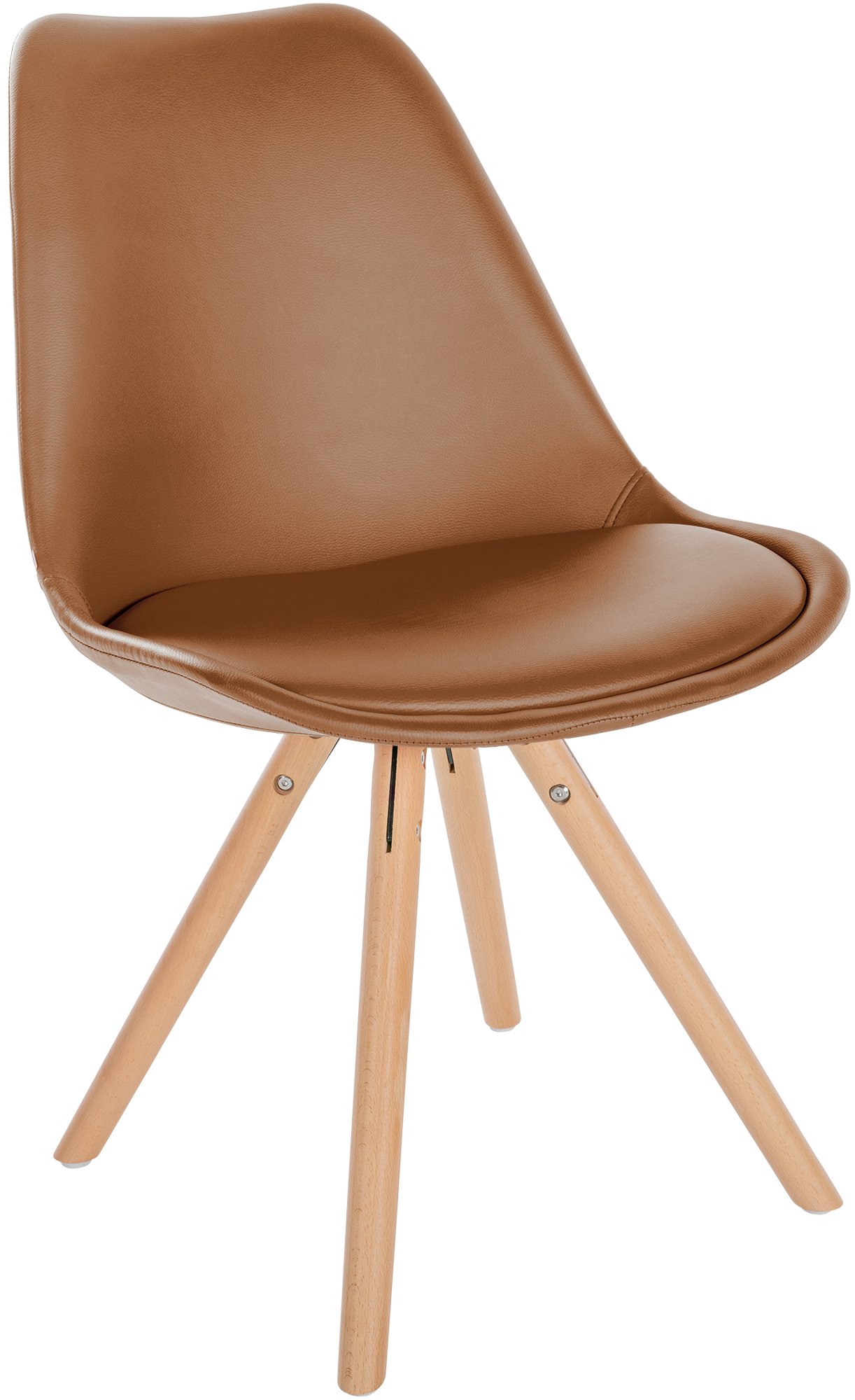 Chaise de salle à manger Sofia en Similicuir avec Pieds en bois