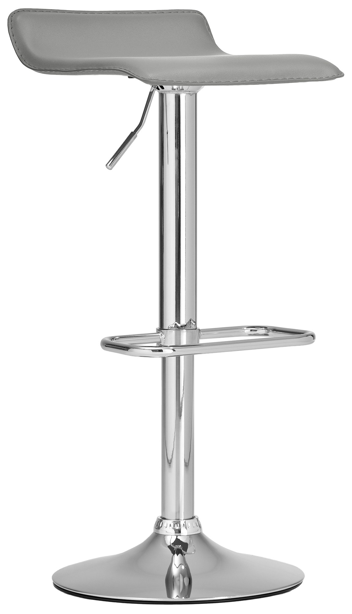 Tabouret de bar Dyn en similicuir avec pied en métal