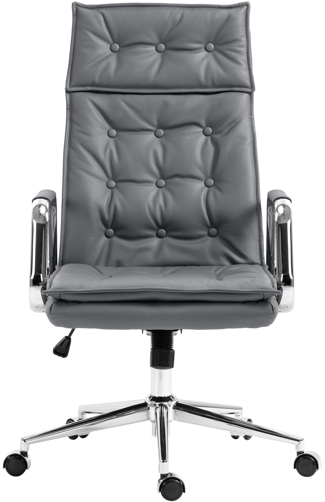 Chaise de bureau Sotira en cuir véritable