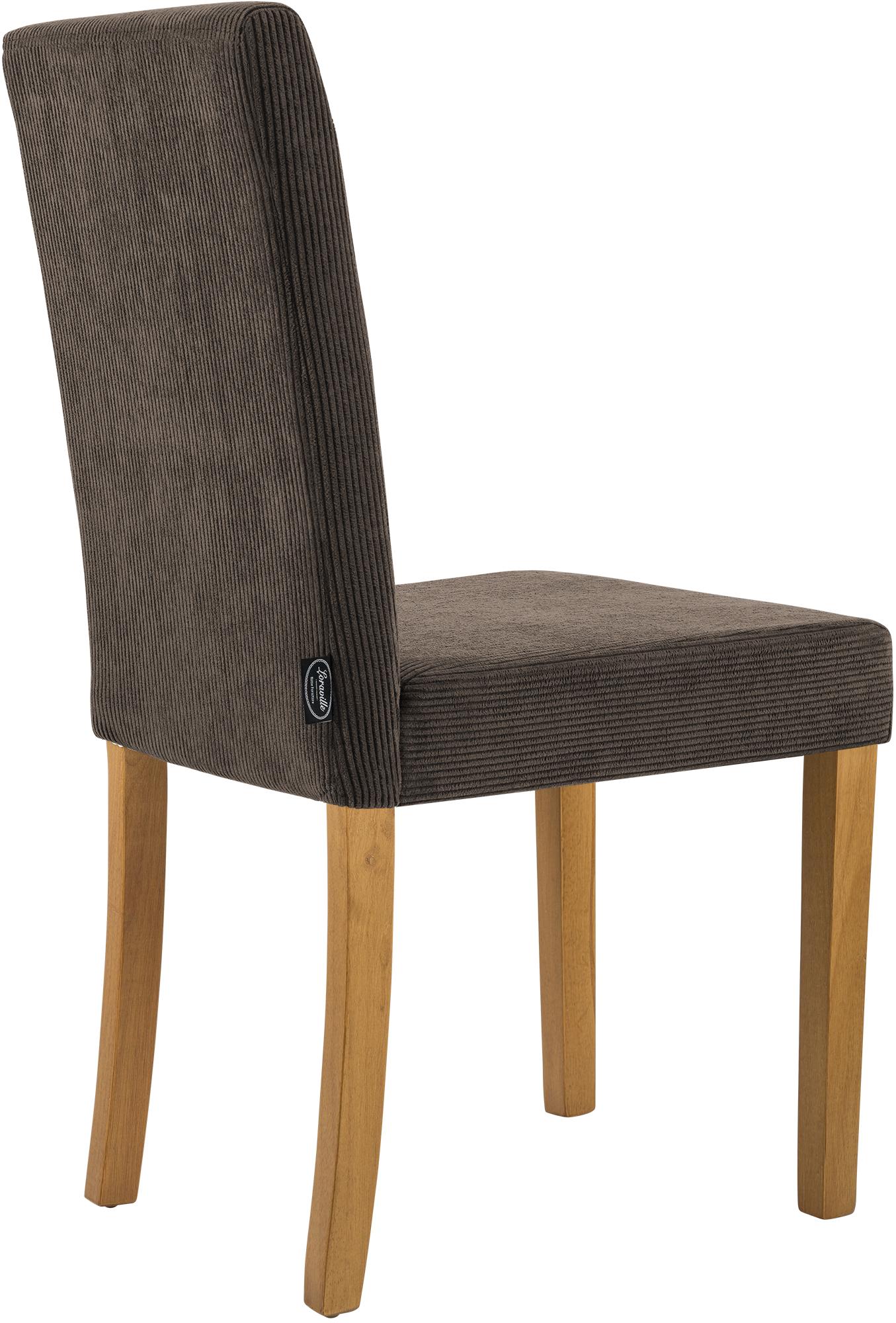 Lot de 2 chaises de salle a manger Ina en velours cotele