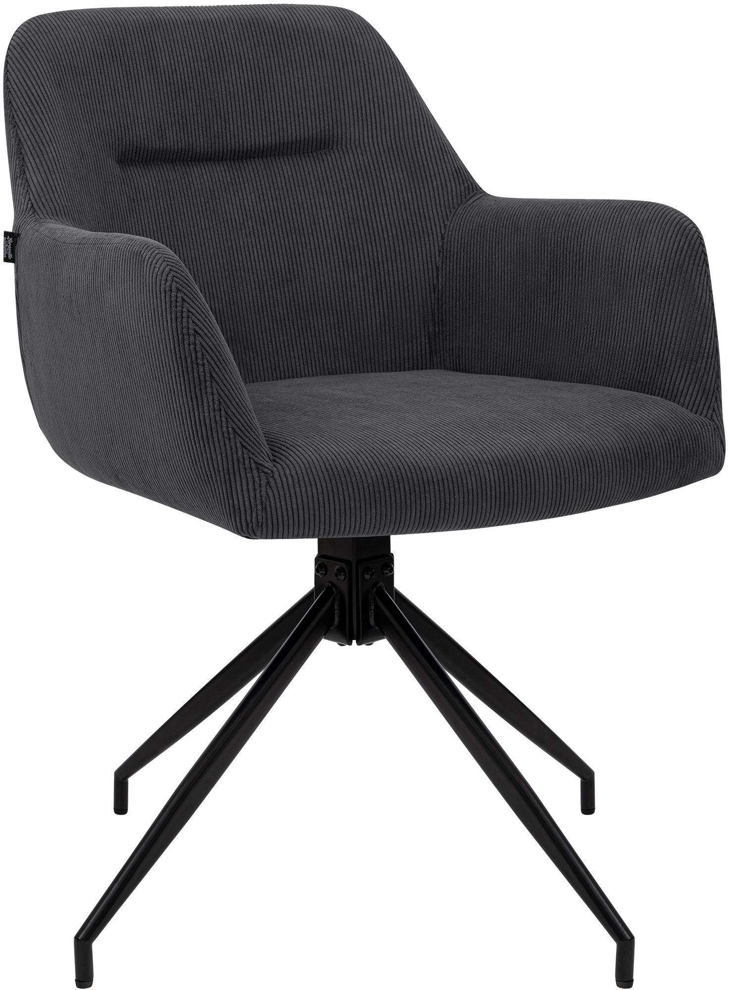 Chaise de salle à manger Merlinda en velours côtelé