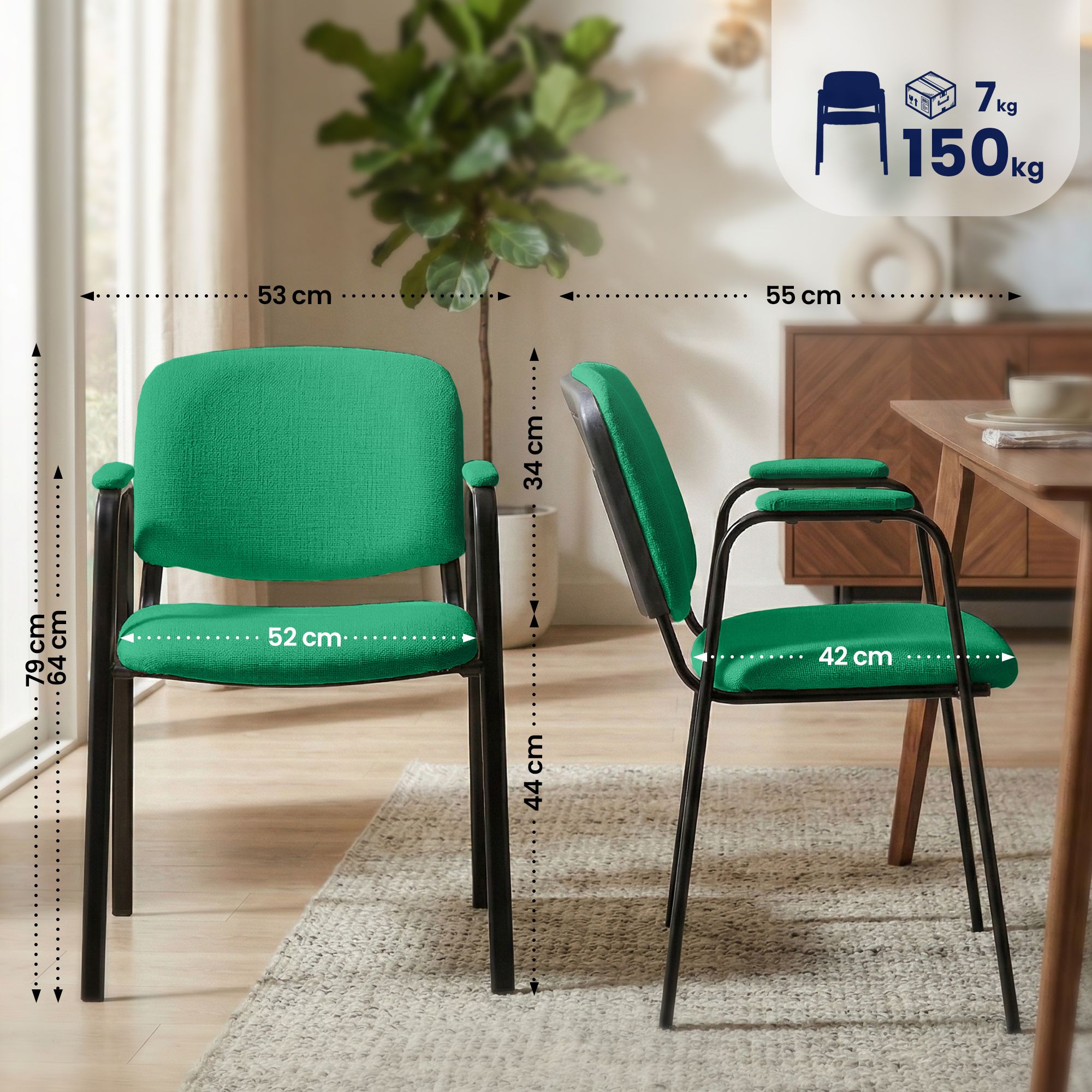 Chaise empilable Ken Pro en tissu