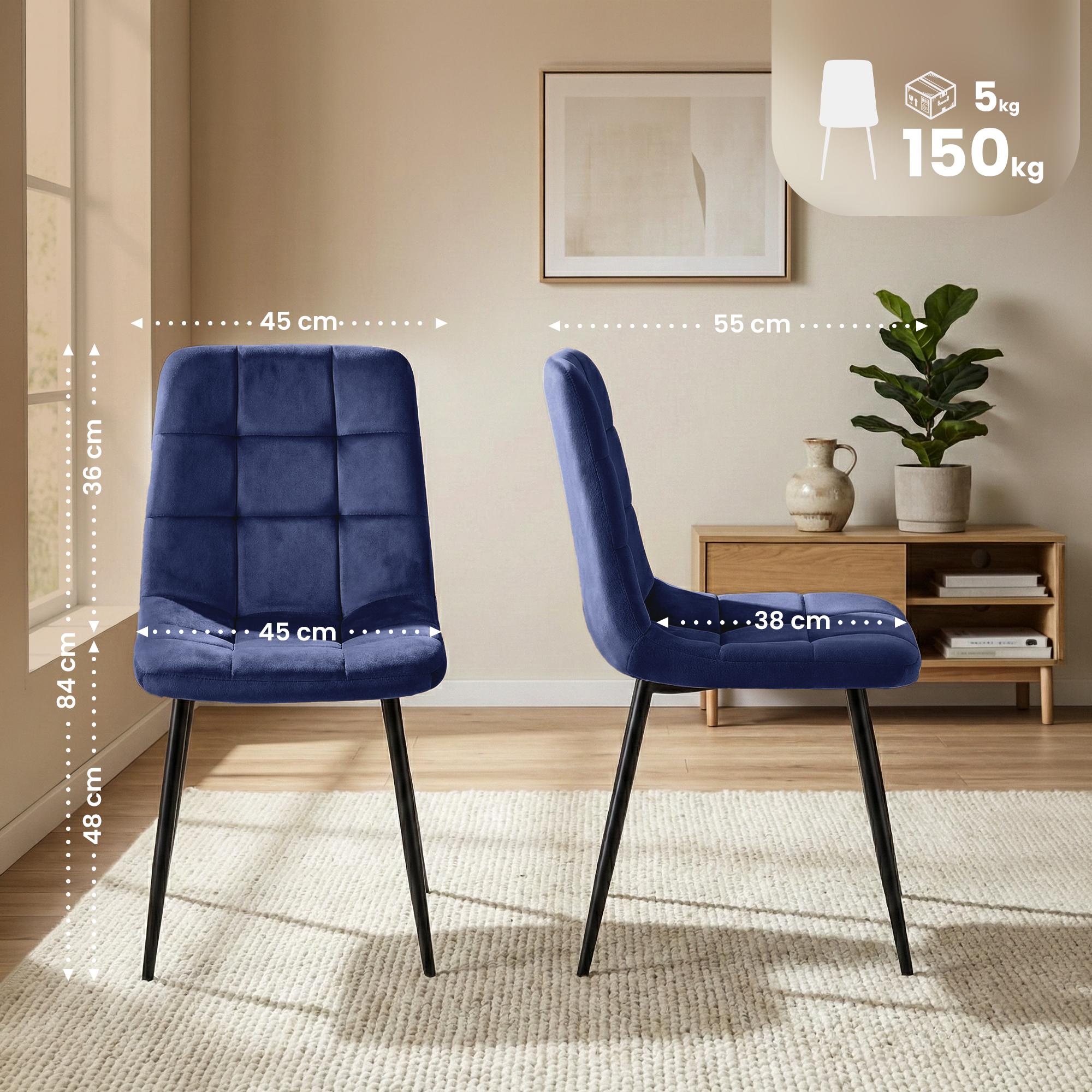 Lot de 4 chaises de salle a manger Antibes
