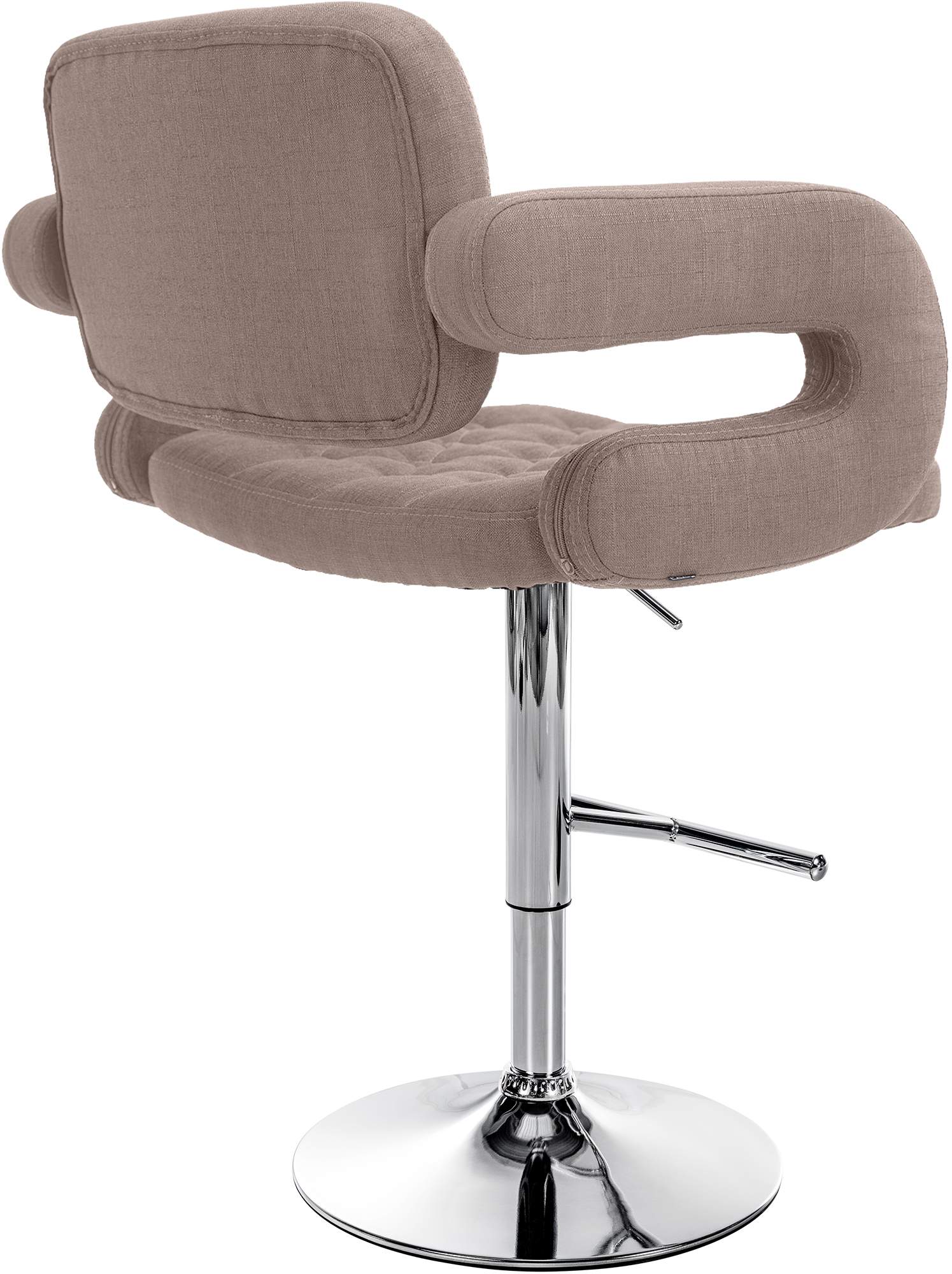 Tabouret de bar Dublin Tissu avec pied en métal