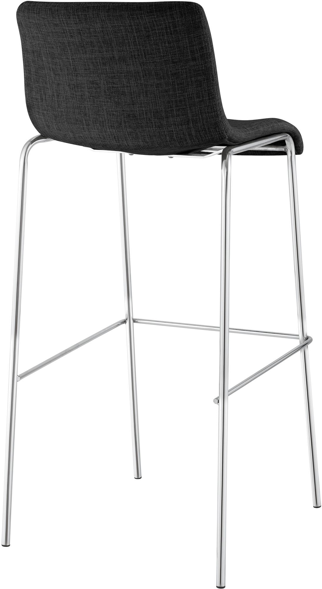 Lot de 2 tabourets de bar Hover en tissu, pieds metalliques