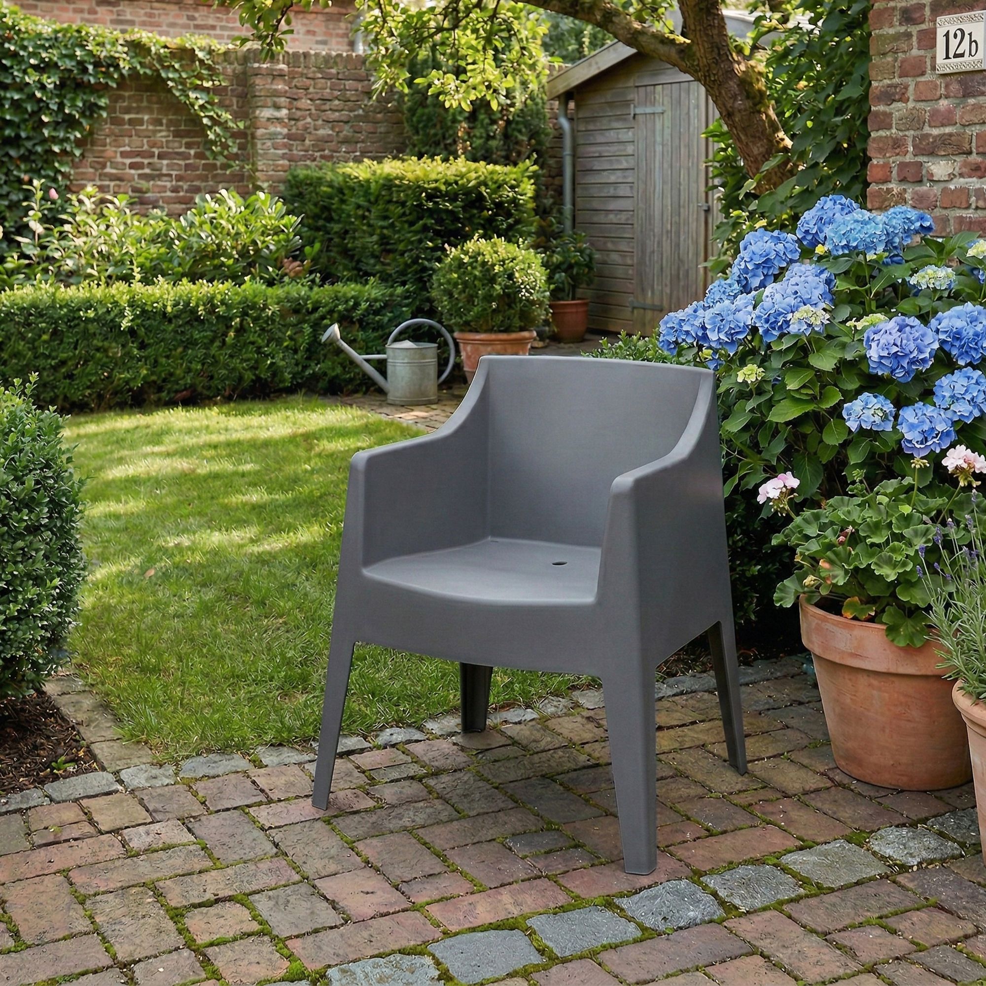 Ensemble de 4 chaises de jardin Bartal