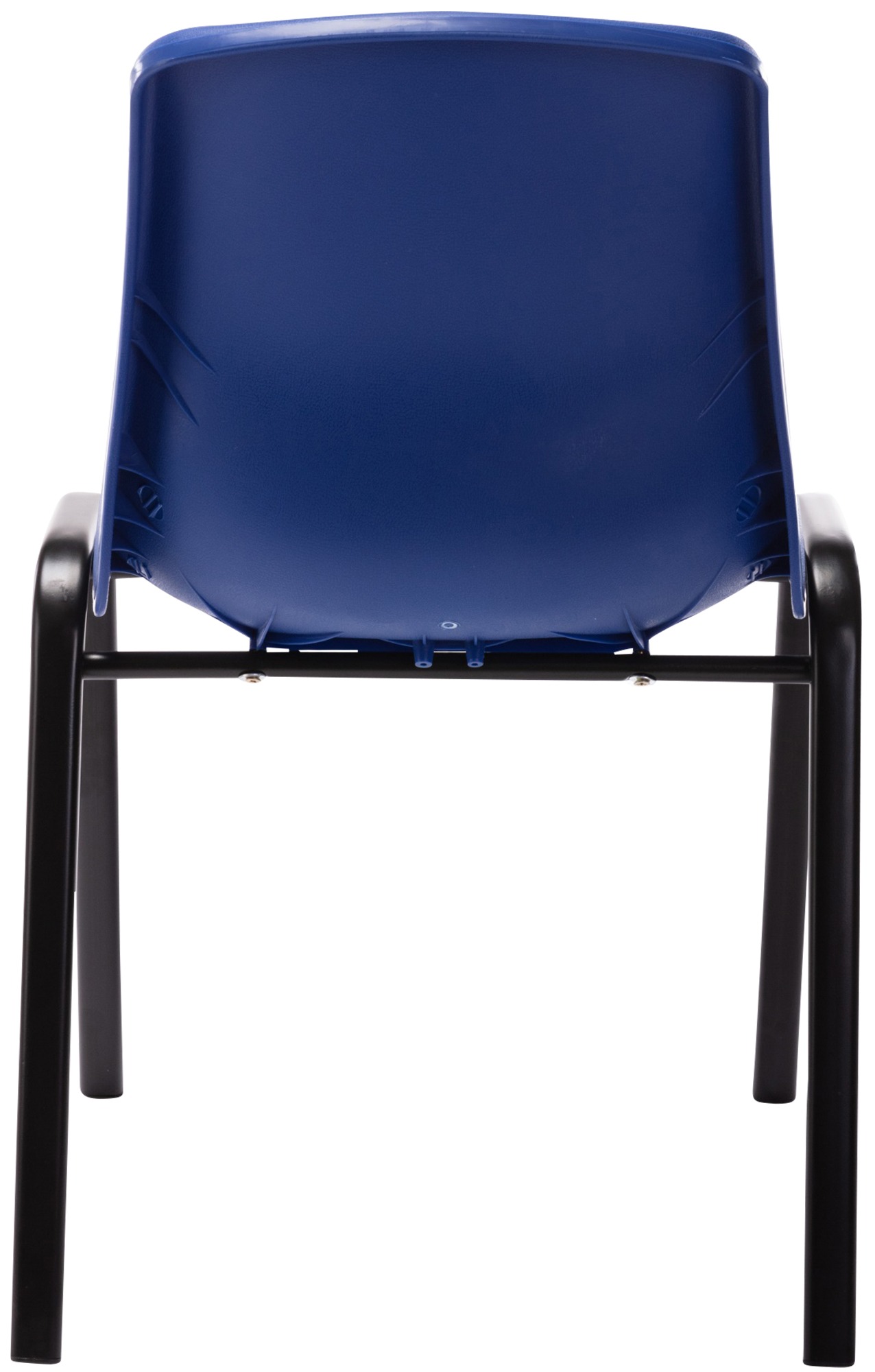 Chaise empilable Nowra avec assise en plastique et piètement en métal noir mat